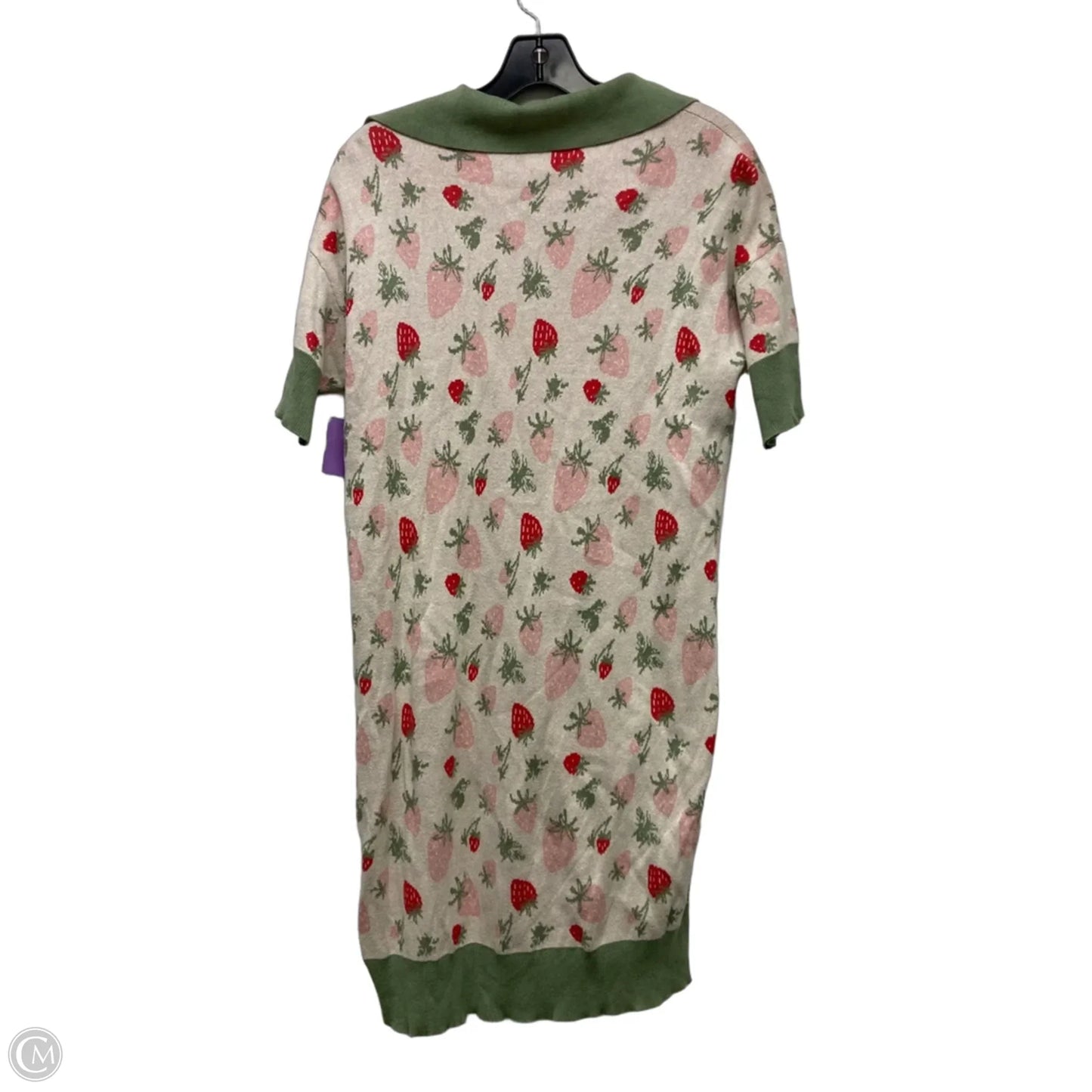 Dress Casual Short By Saint Geraldine In Cream & Pink, Size: S