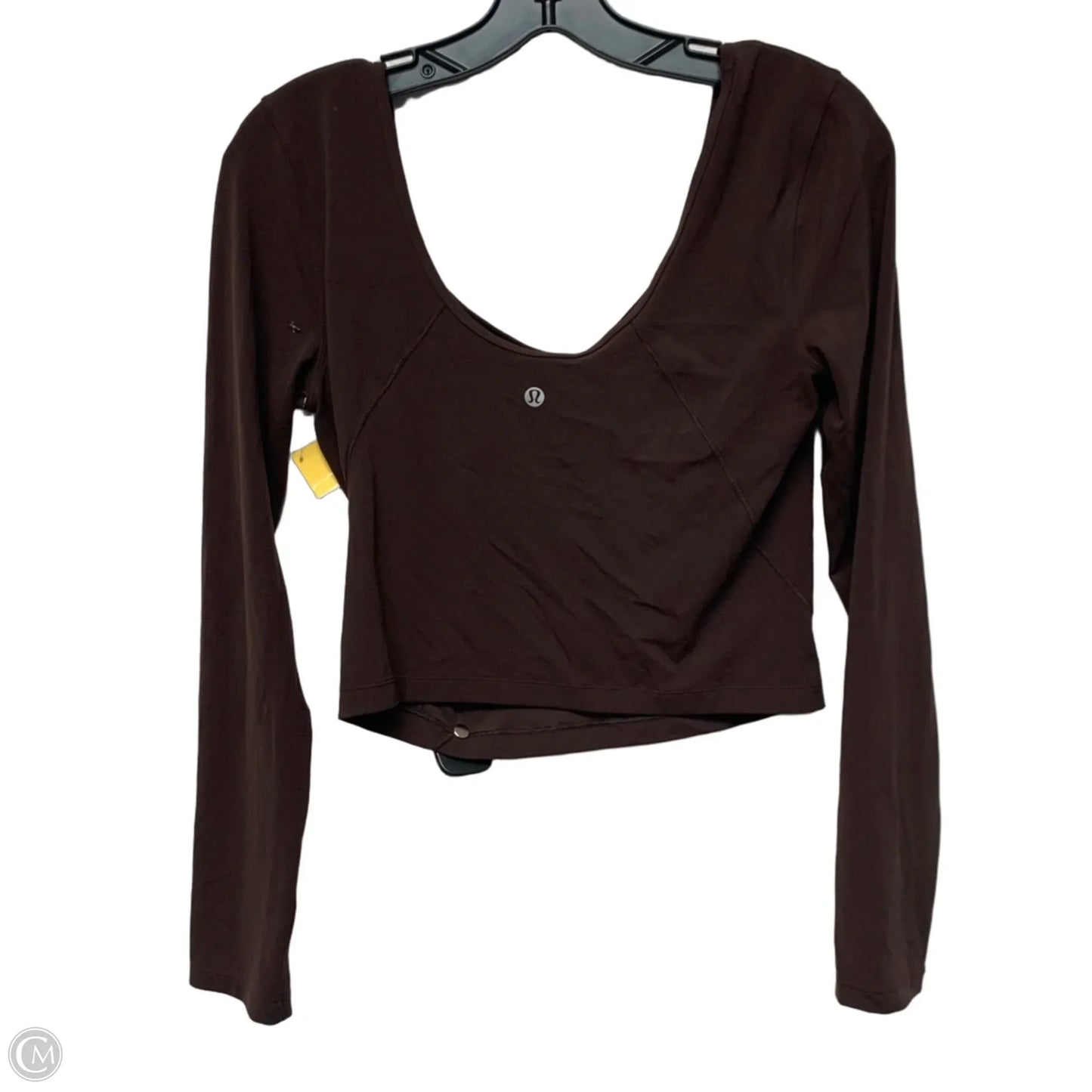 Athletic Top Long Sleeve Crewneck By Lululemon In Brown, Size: S
