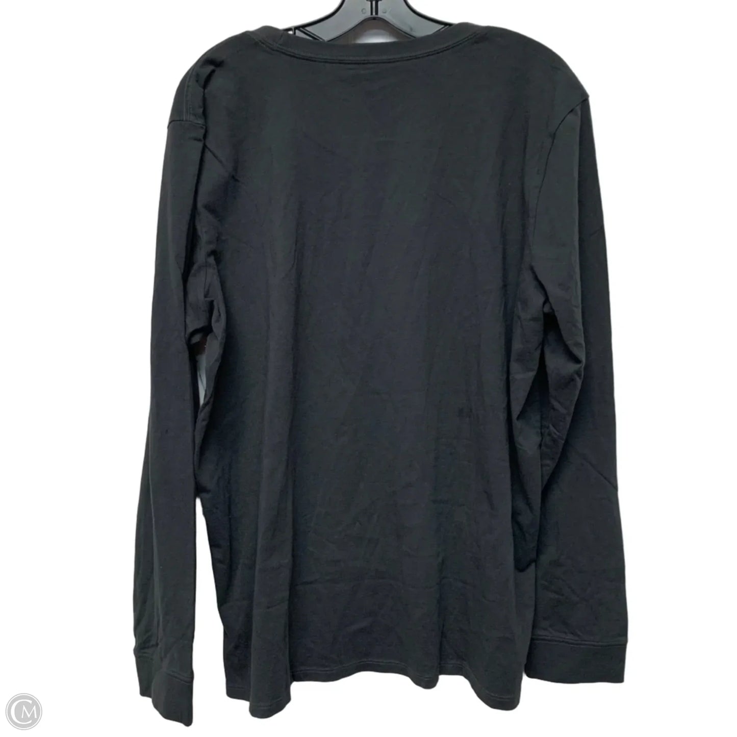 Top Long Sleeve By Life Is Good In Grey, Size: 1x