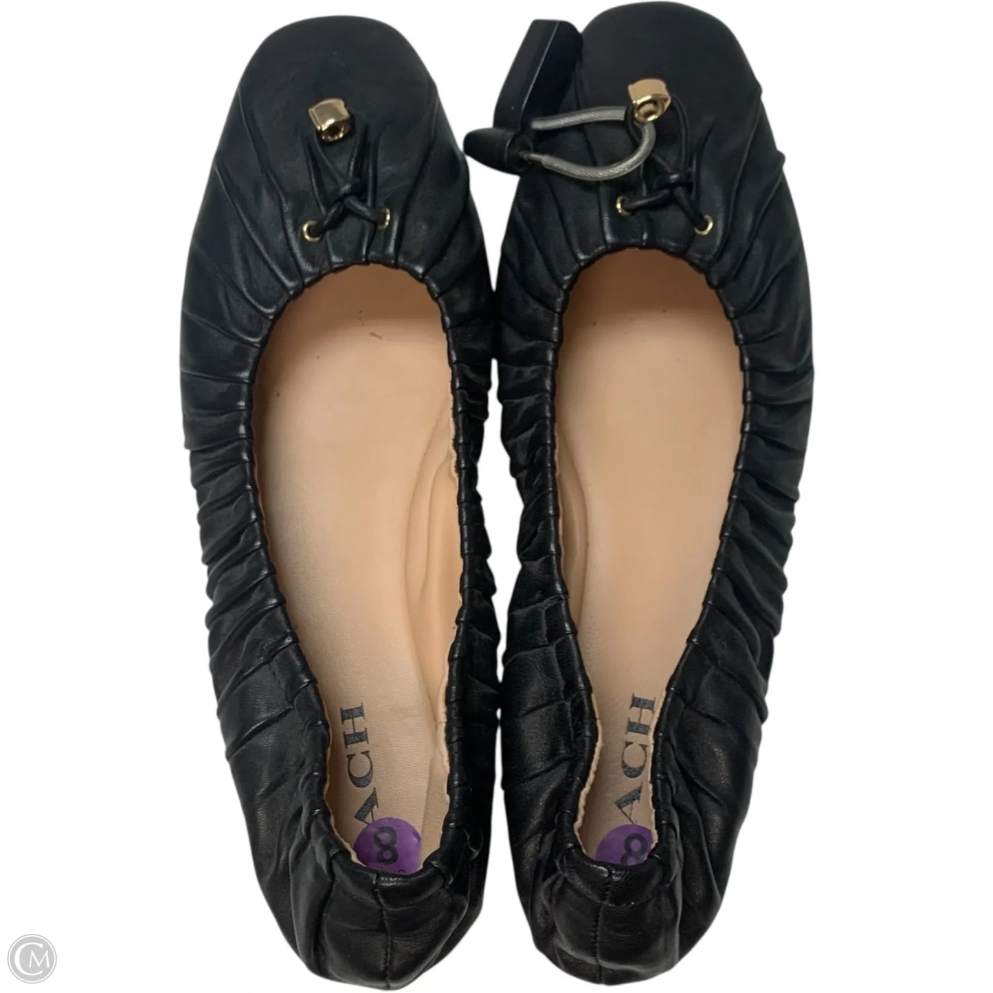 Shoes Designer By Coach In Black & Gold, Size: 8.5