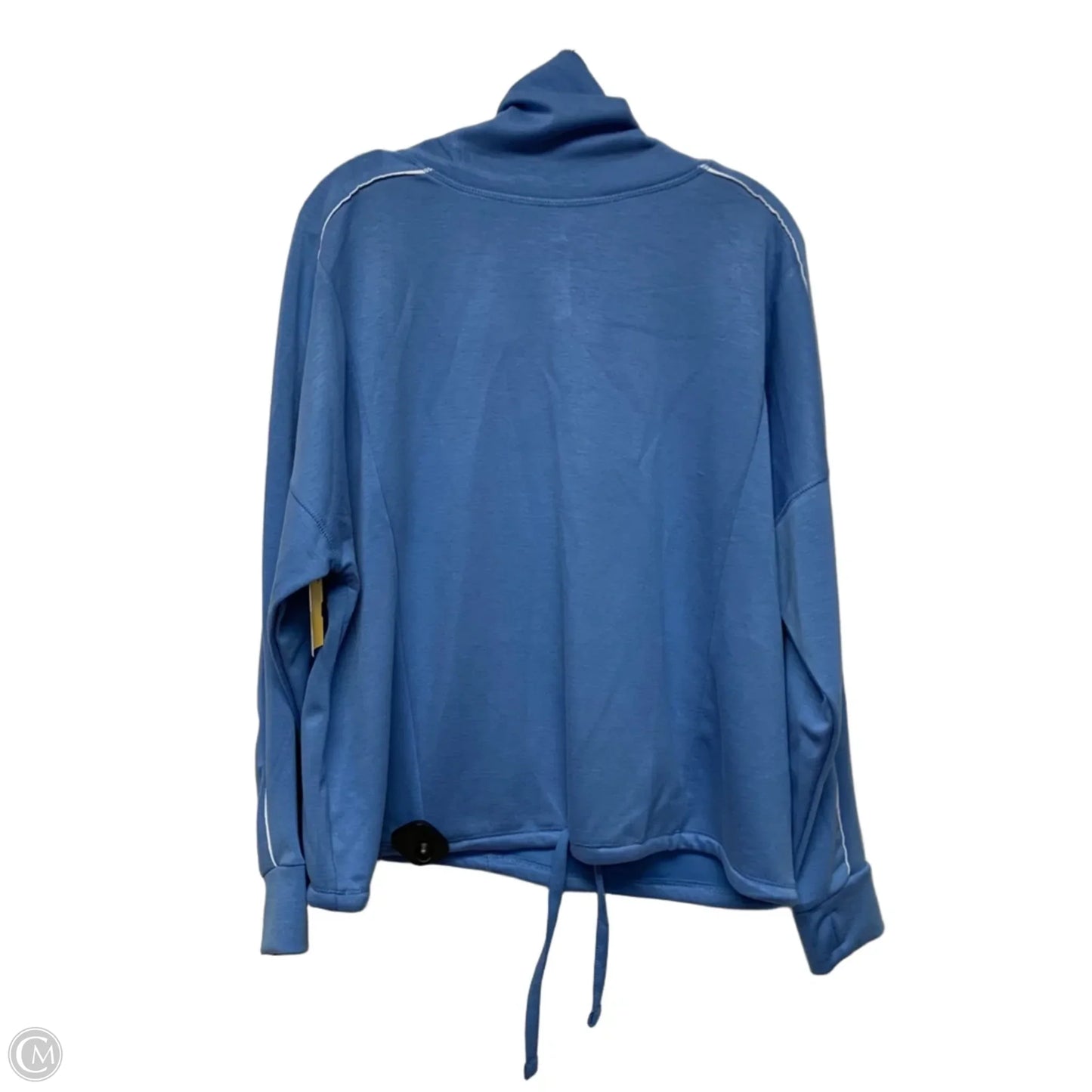 Athletic Top Long Sleeve Collar By Cato In Blue, Size: L