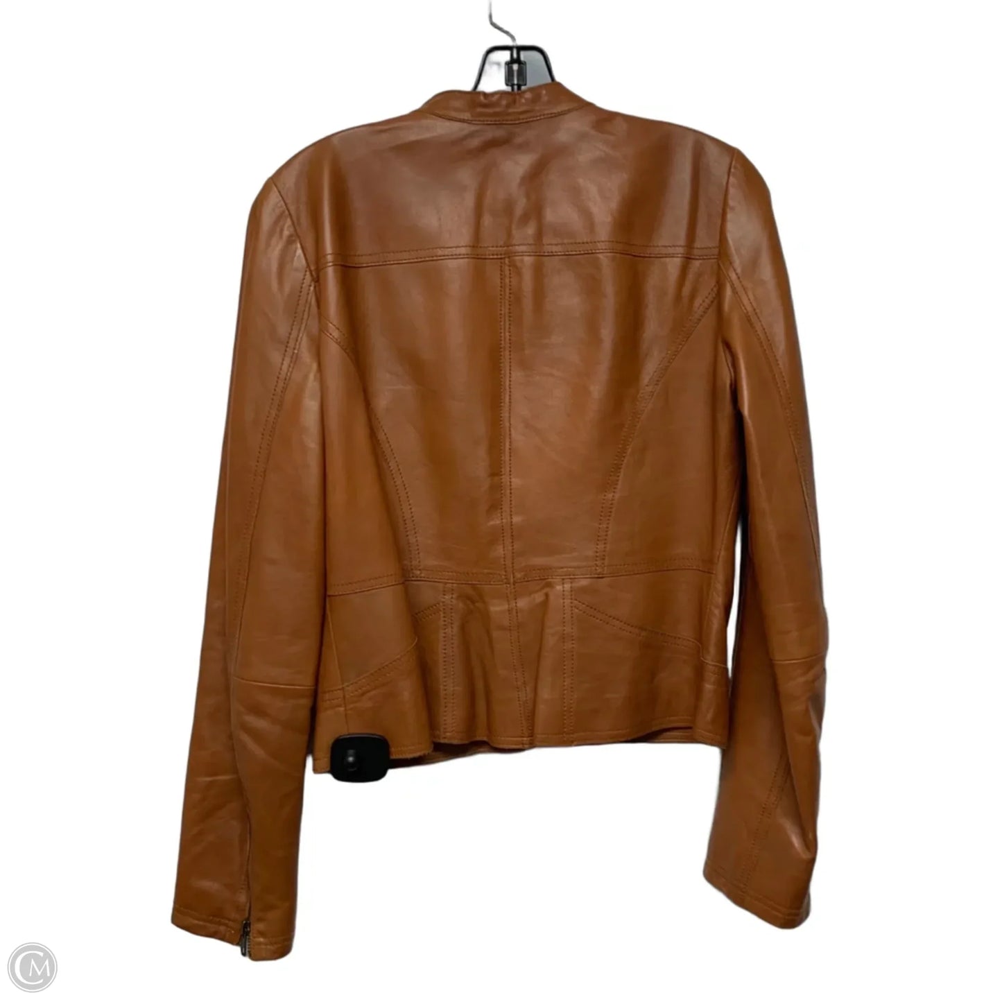 Jacket Moto By Halogen In Brown, Size: M