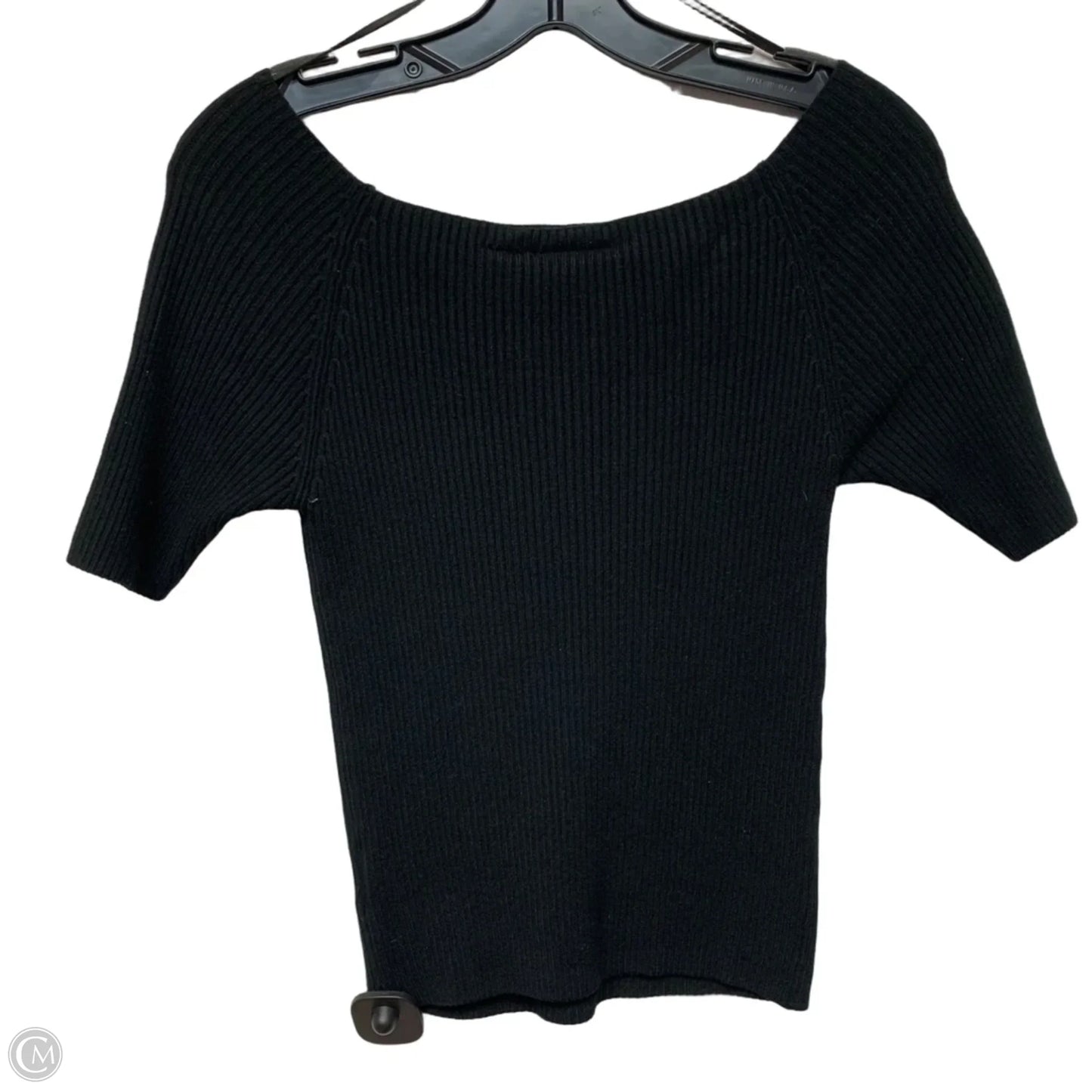 Top Short Sleeve By Anthropologie In Black, Size: S