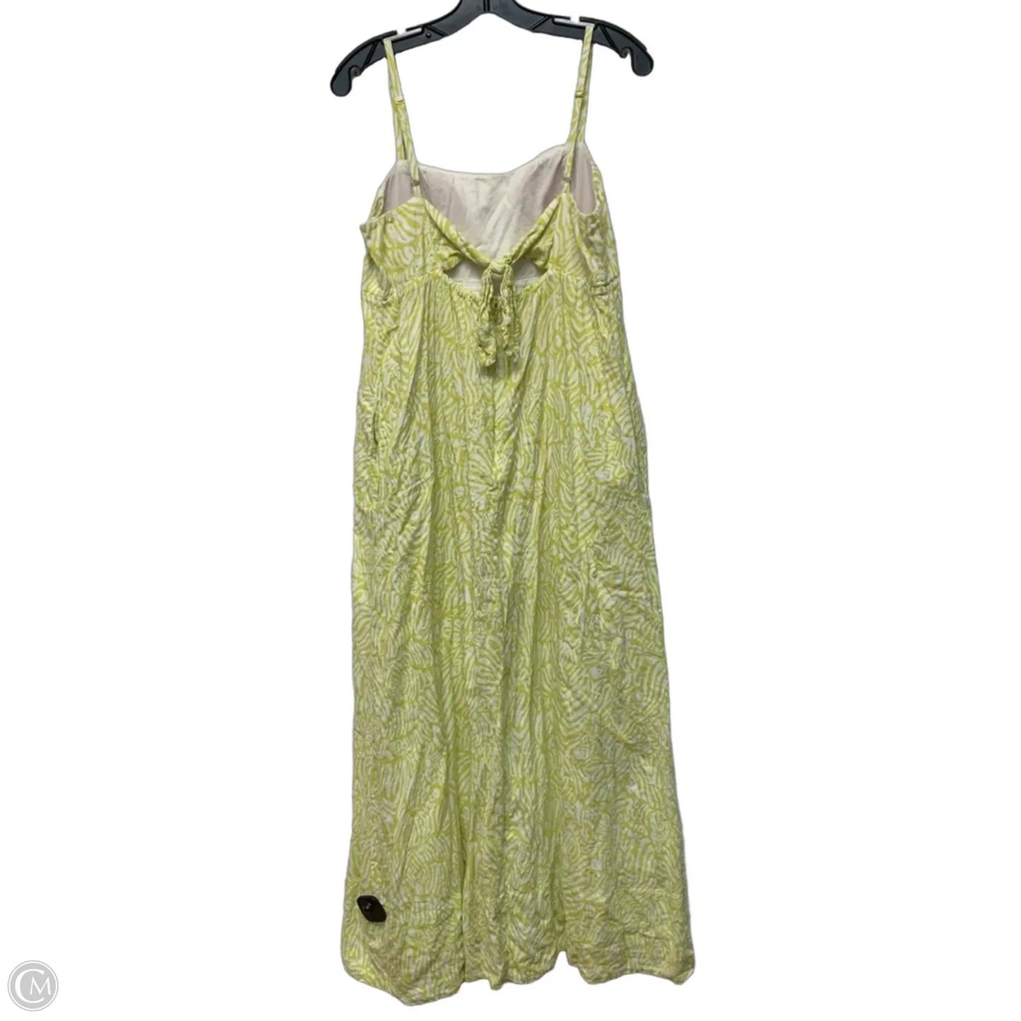 Dress Designer By Lilly Pulitzer In White & Yellow, Size: M