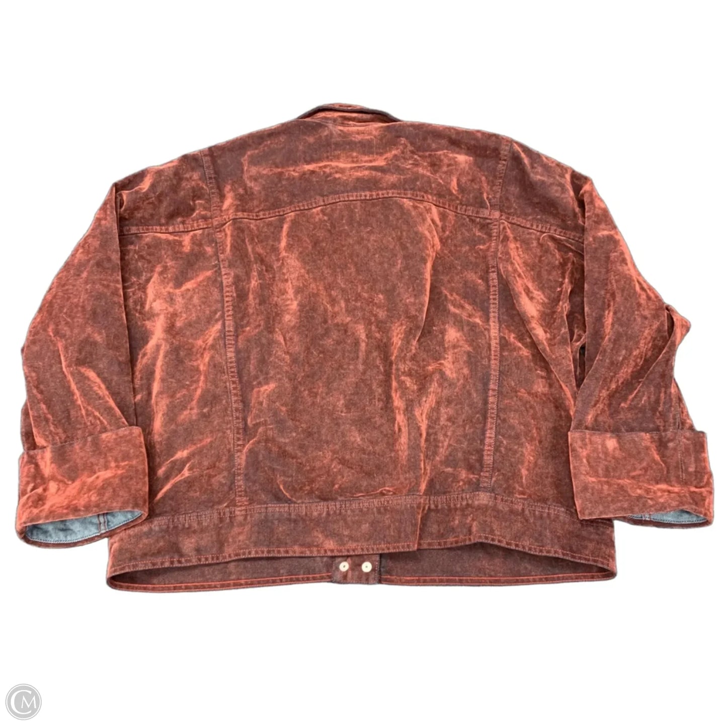 Jacket Denim By We The Free In Blue & Red, Size: Xl