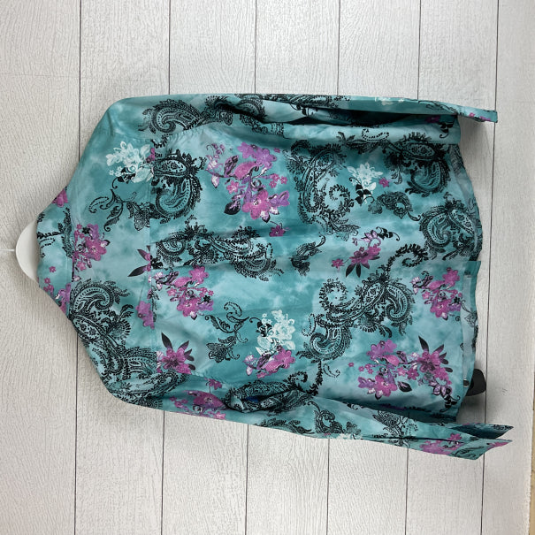 Top Long Sleeve By Fashion Nova In Teal, Size: M