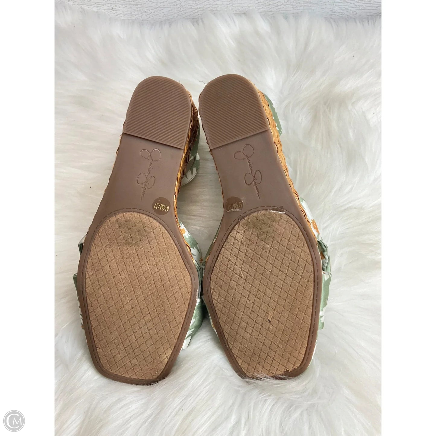 Shoes Heels Wedge By Jessica Simpson In Green, Size: 6.5