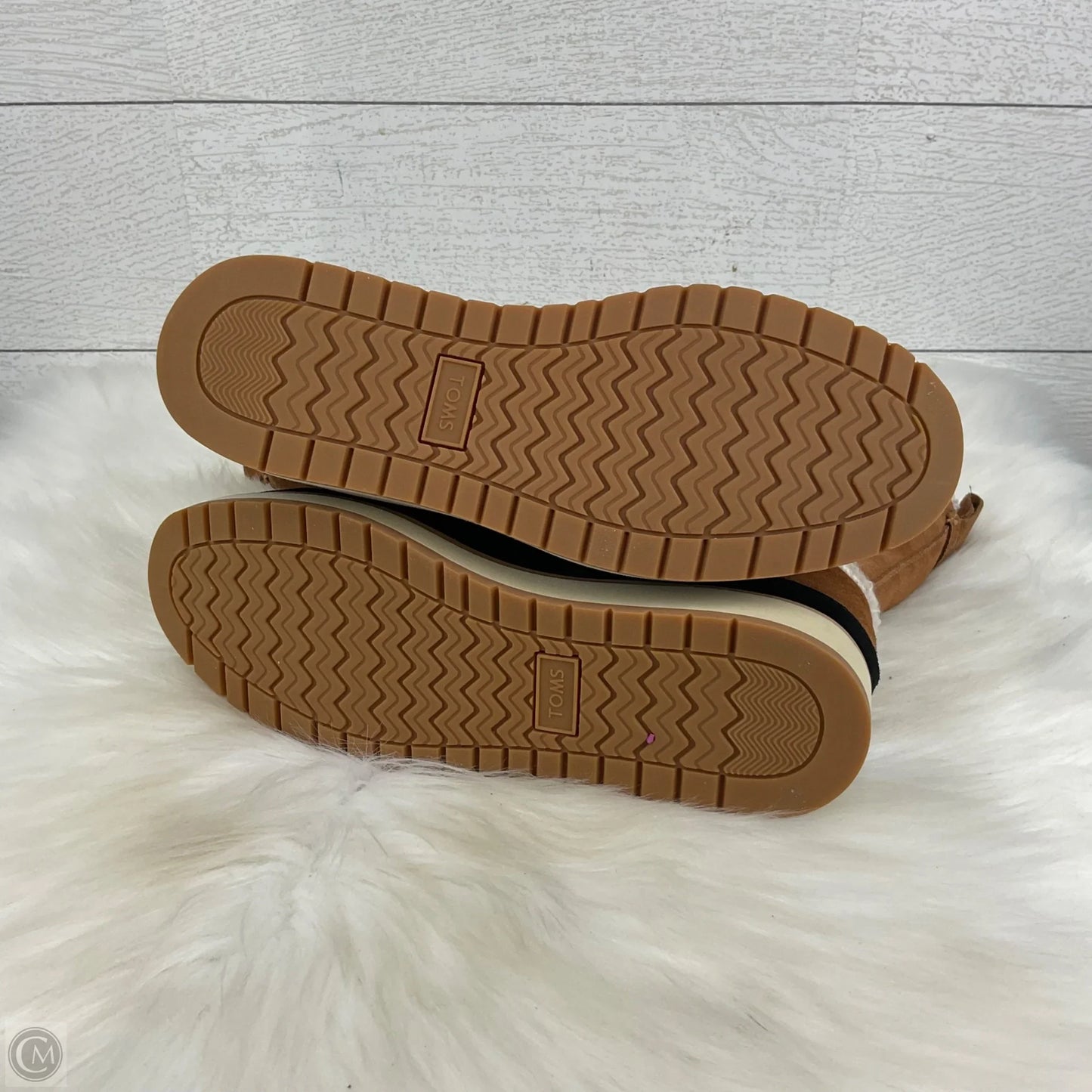 Boots Ankle Flats By Toms In Brown, Size: 5