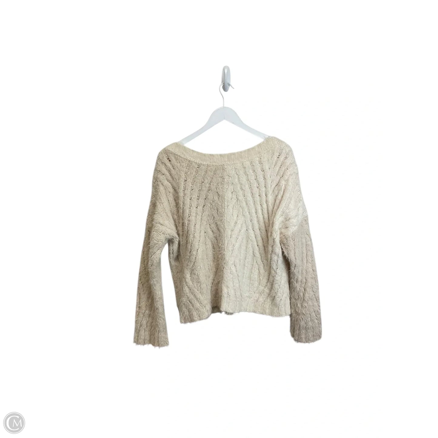 Sweater By Anthropologie In Cream, Size: Xl