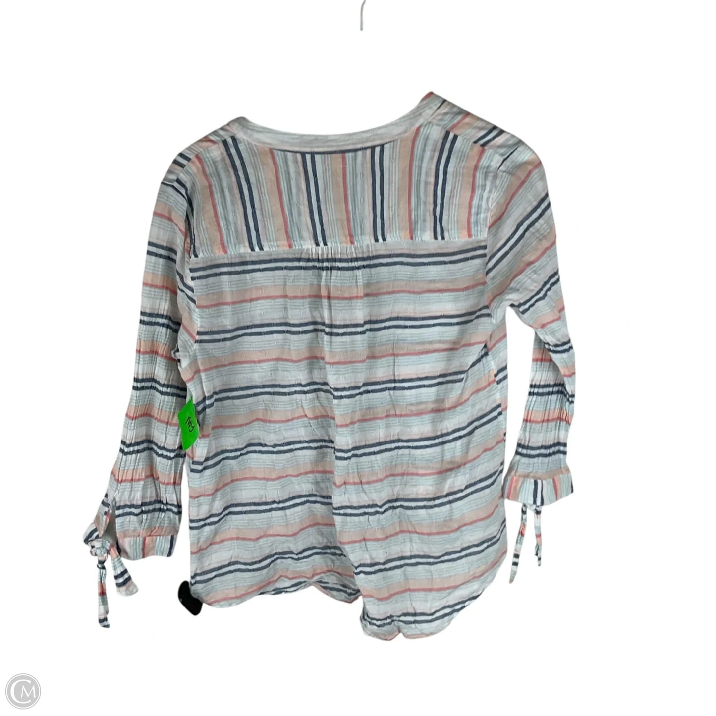 Top Long Sleeve Basic By Marc New York In Striped Pattern, Size: L