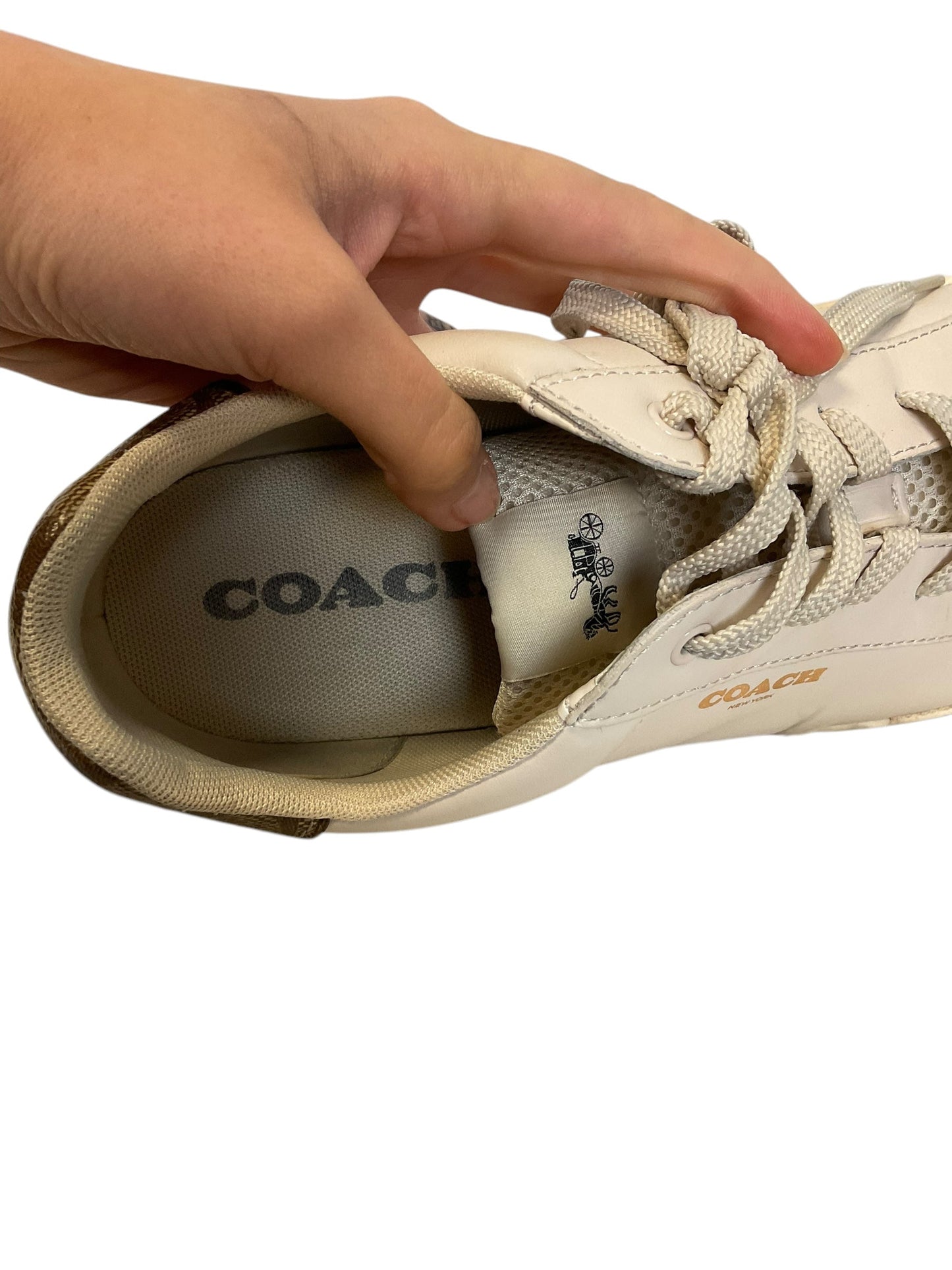 Shoes Designer By Coach In Cream, Size: 11