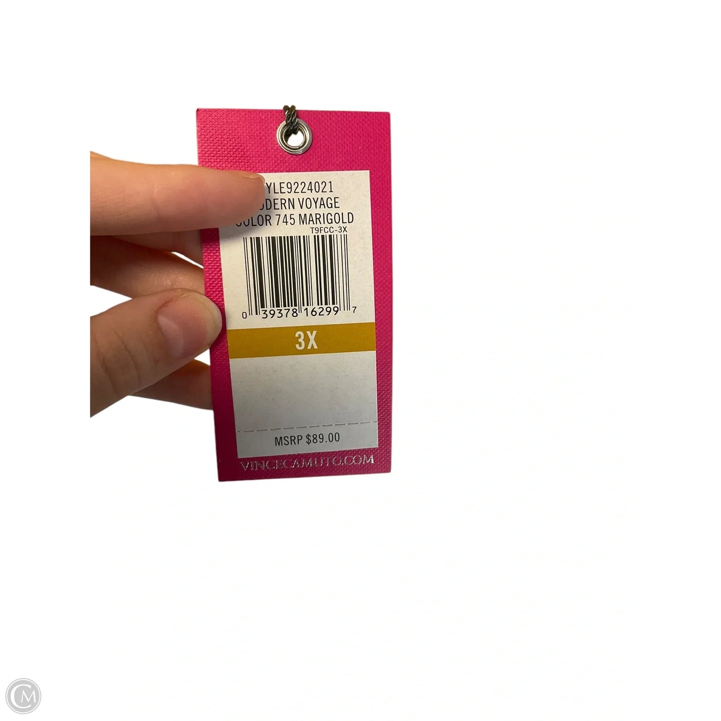 Top Sleeveless By Vince Camuto In Yellow, Size: 3x