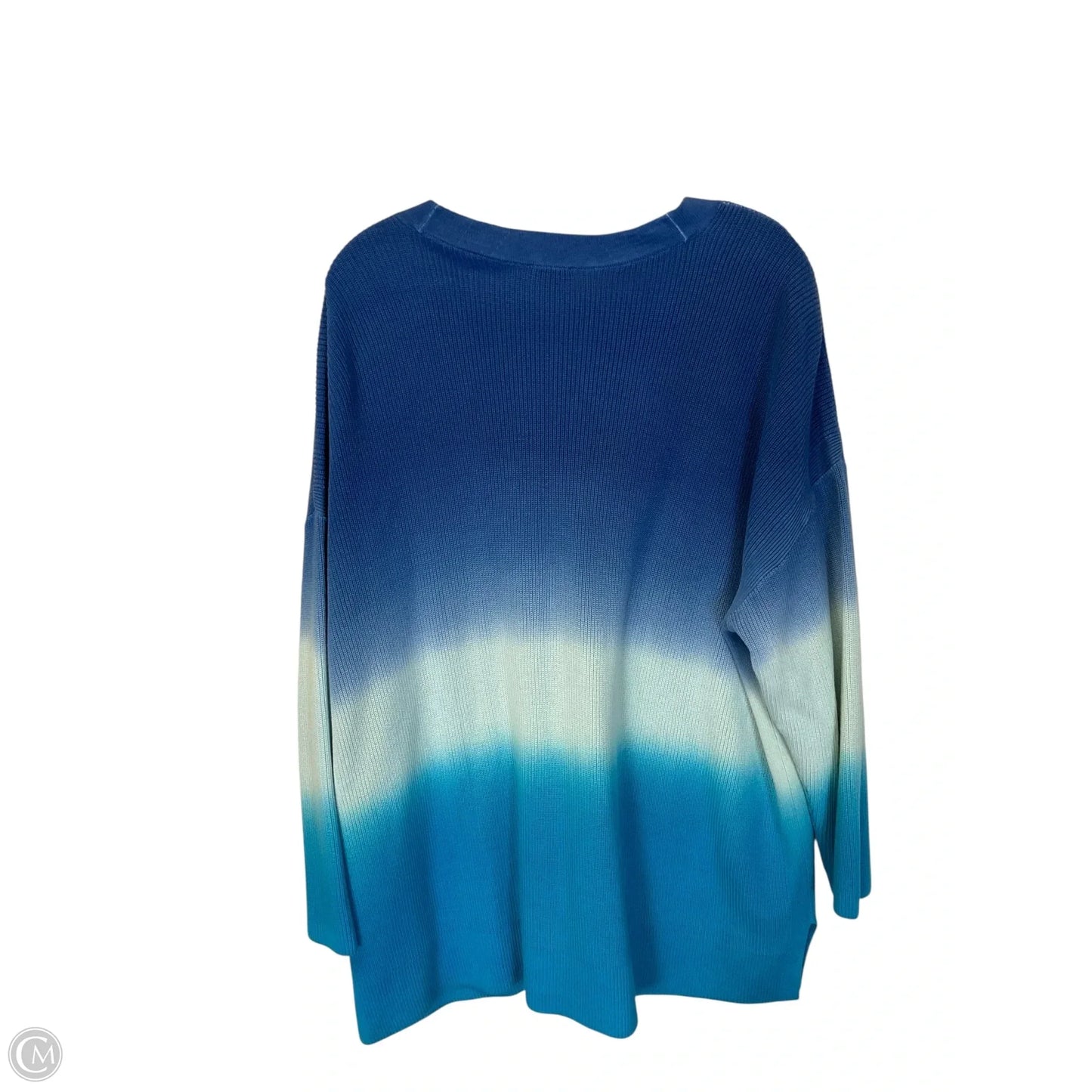 Sweater Cardigan By Talbots In Blue, Size: 3x