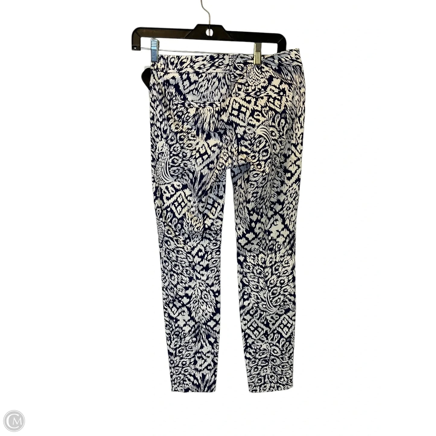 Pants Designer By Lilly Pulitzer In Blue & White, Size: 0