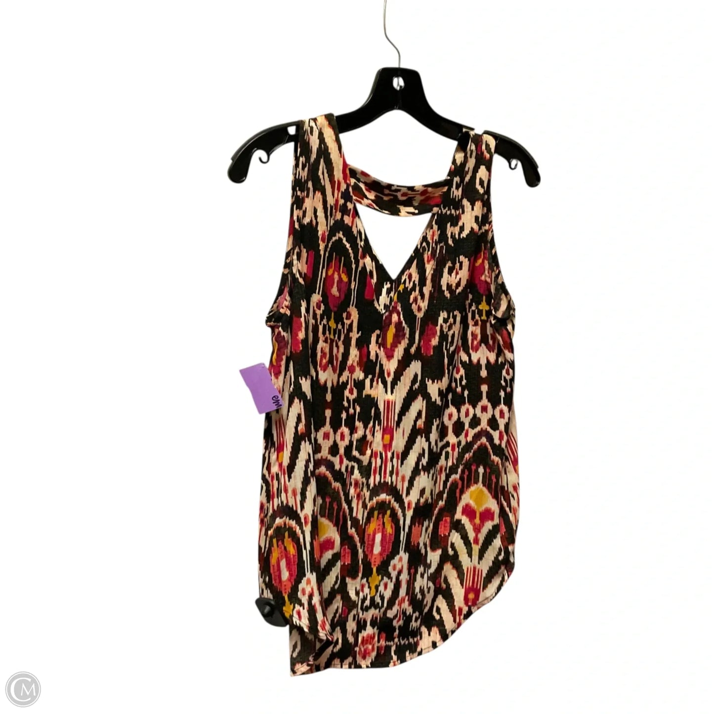 Top Sleeveless By Ana In Black & Pink, Size: S