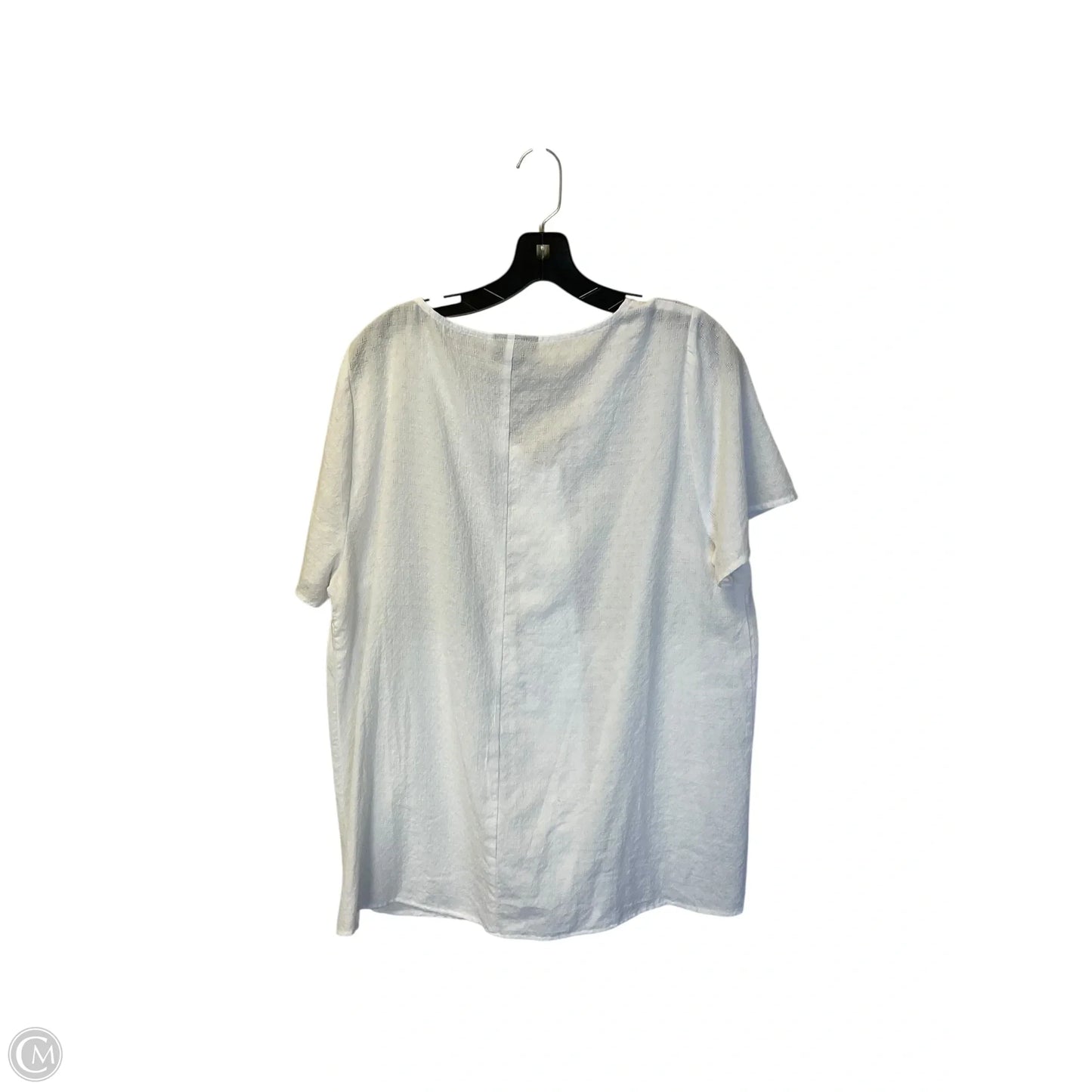 Top Short Sleeve By Lane Bryant In White, Size: Xl