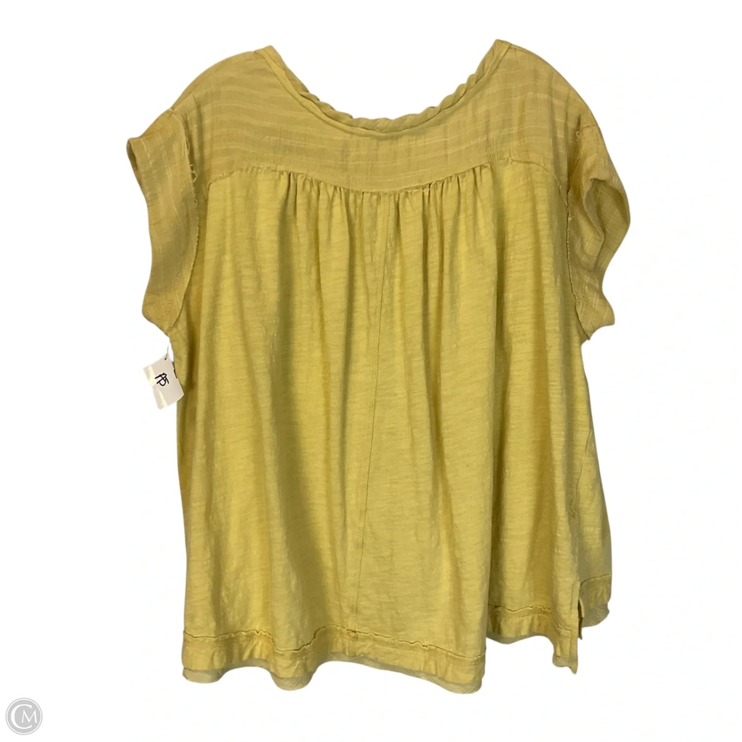 Top Short Sleeve By Umgee In Yellow, Size: M