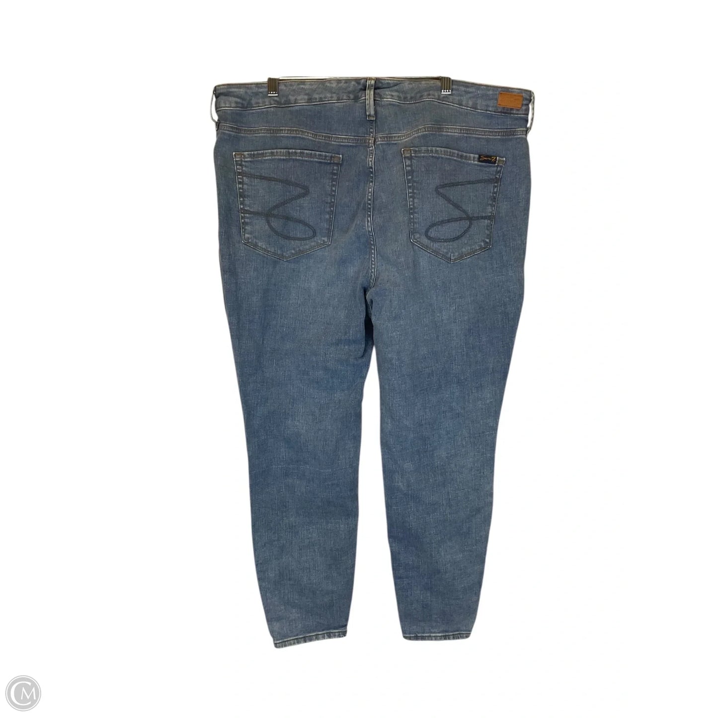 Jeans Skinny By Seven 7 In Blue Denim, Size: 22