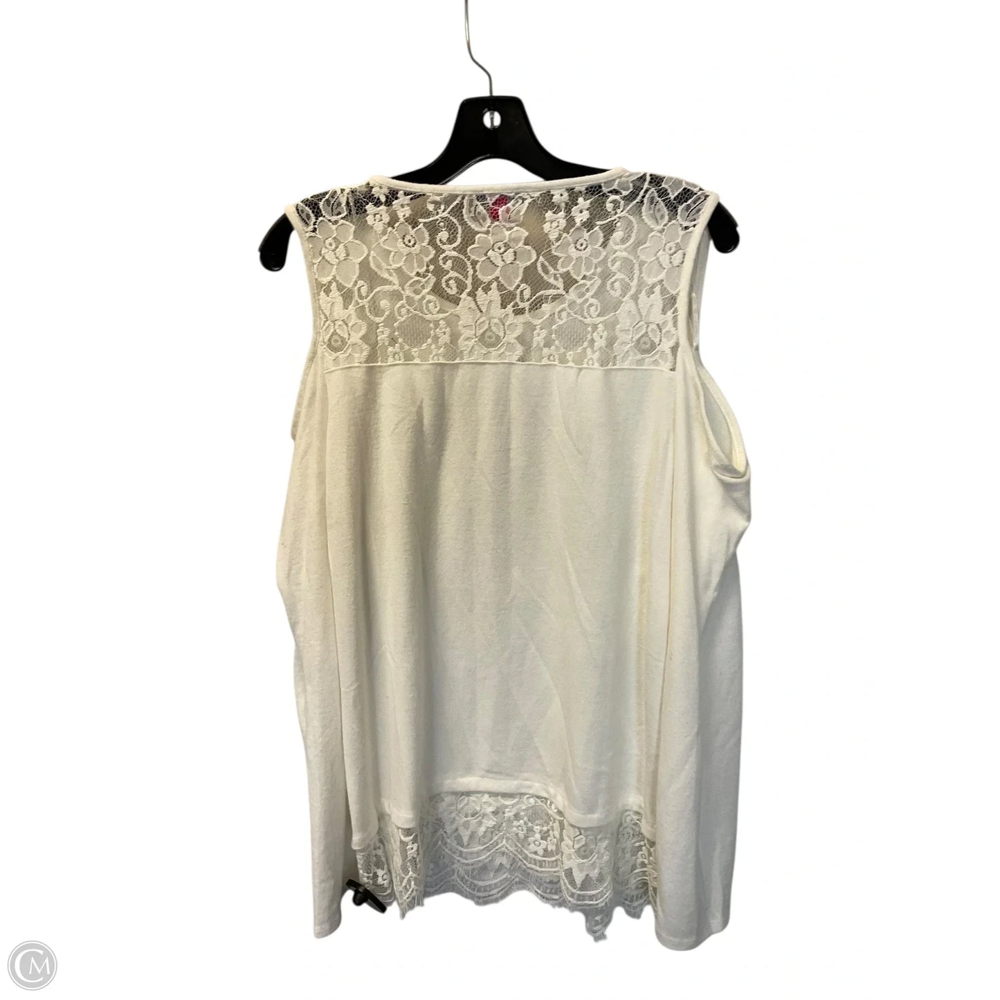 Top Long Sleeve By Vince Camuto In White, Size: L
