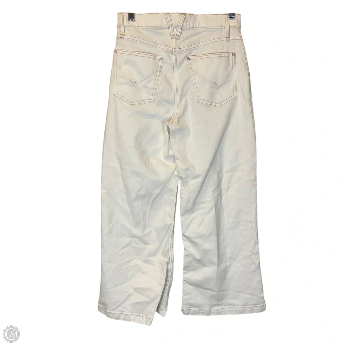 Jeans Wide Leg By Hudson In White Denim, Size: 2