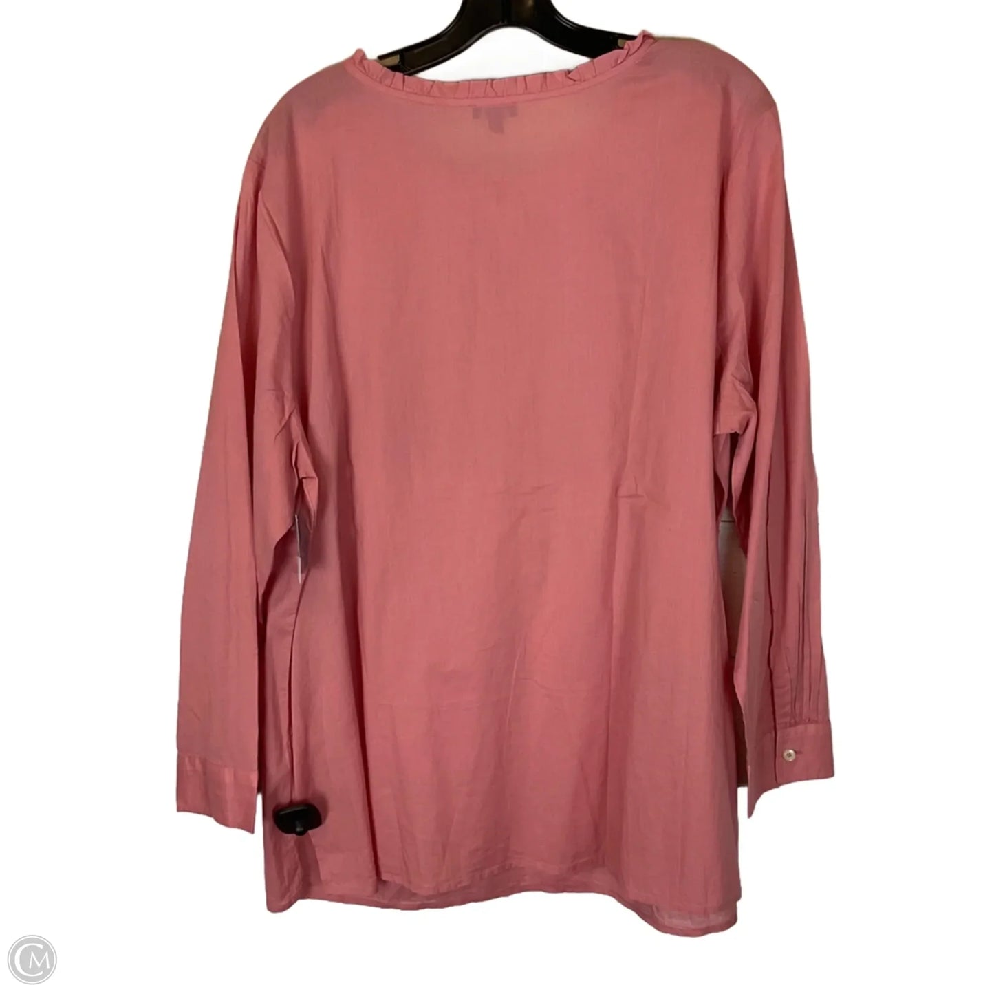Top Long Sleeve By Talbots In Pink, Size: 2x