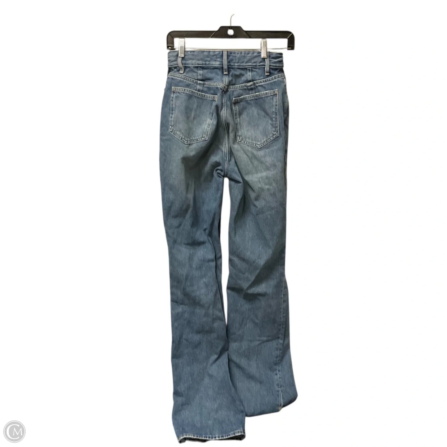 Jeans Flared By Good American In Blue Denim, Size: 0