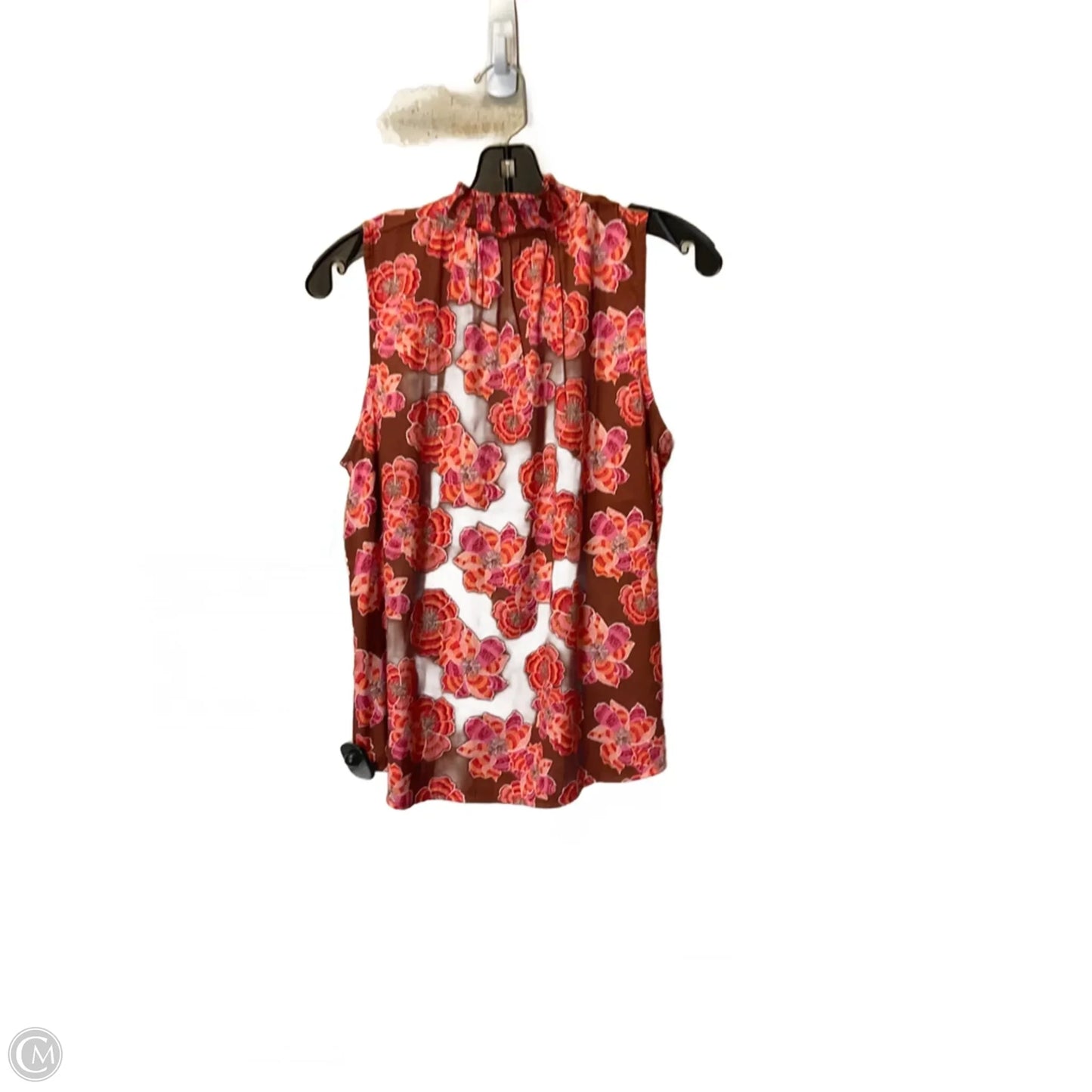 Top Sleeveless By Loft In Floral Print, Size: L