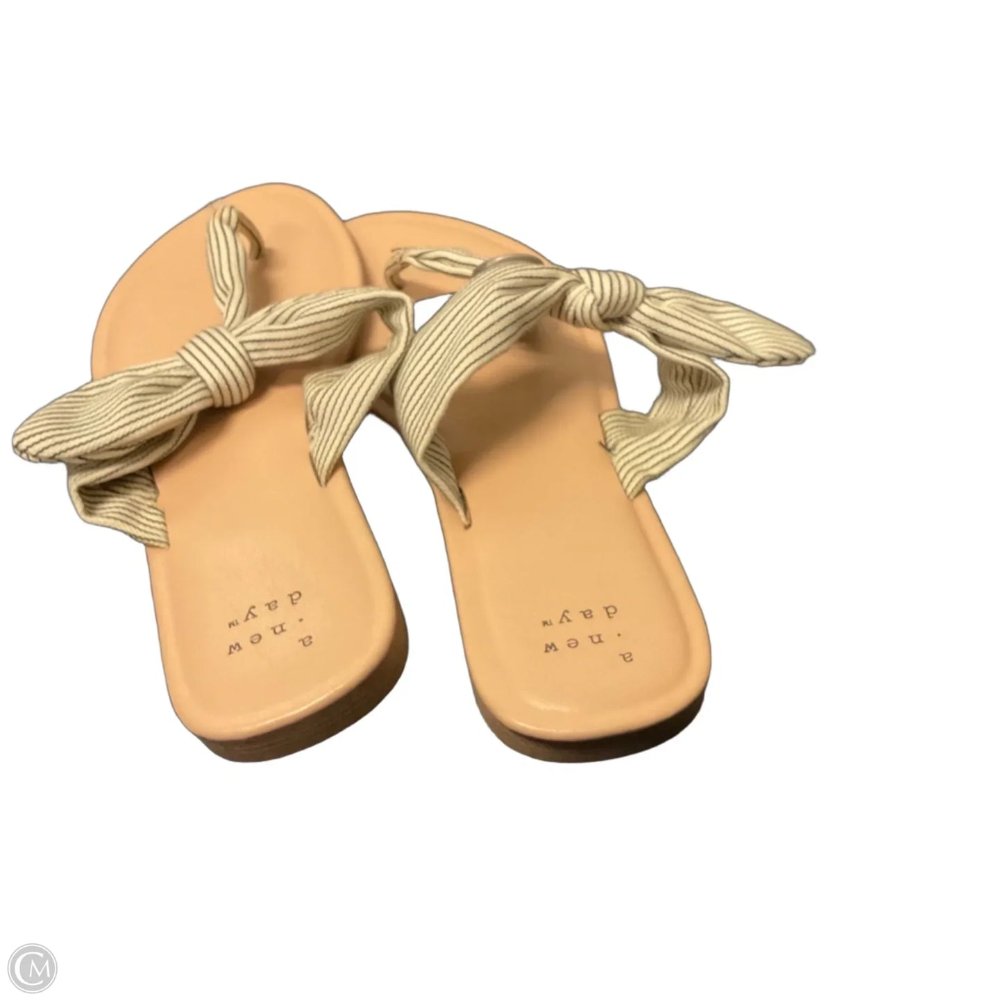 Sandals Flats By A New Day In Striped Pattern, Size: 7.5