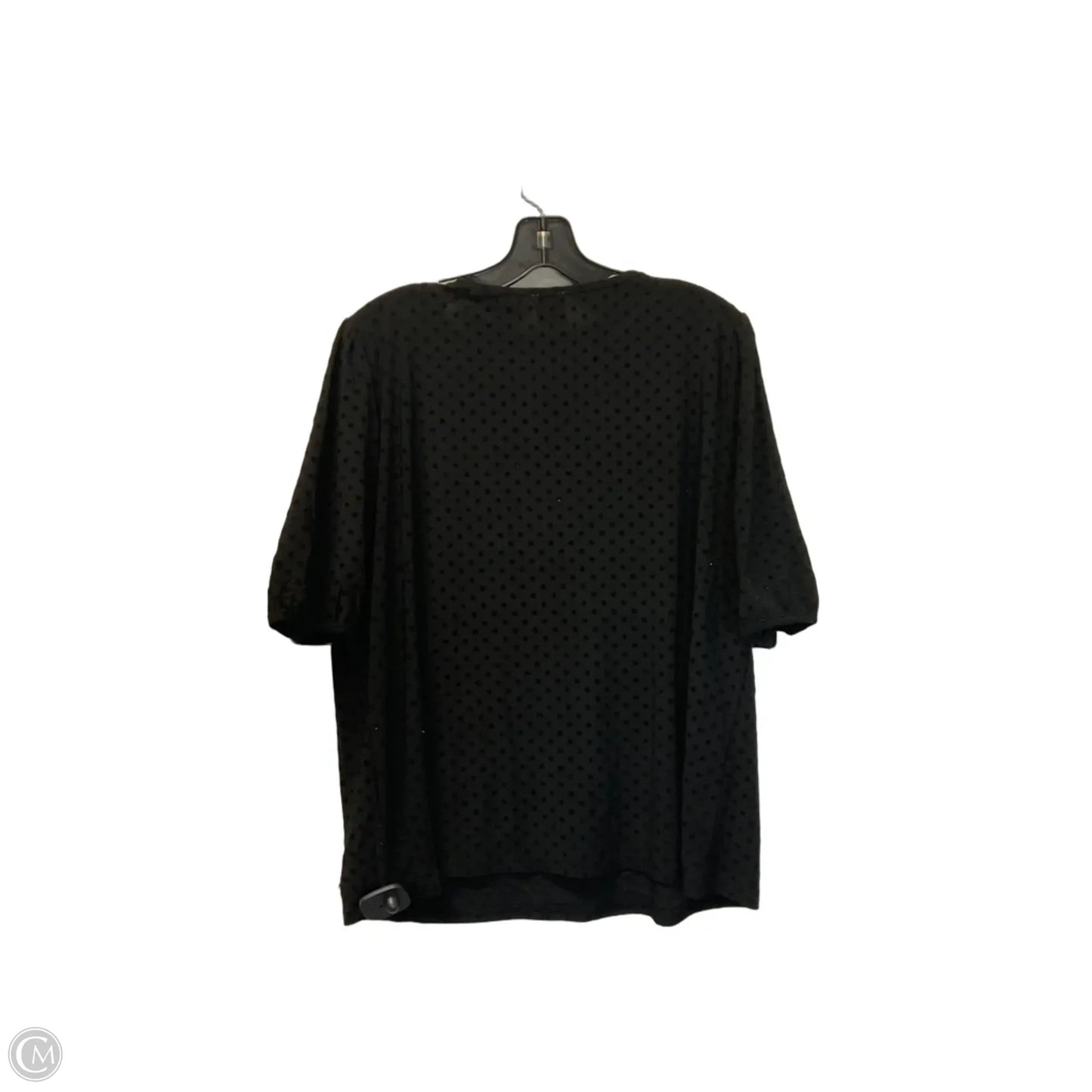 Top Short Sleeve By Anne Klein In Black, Size: Xl