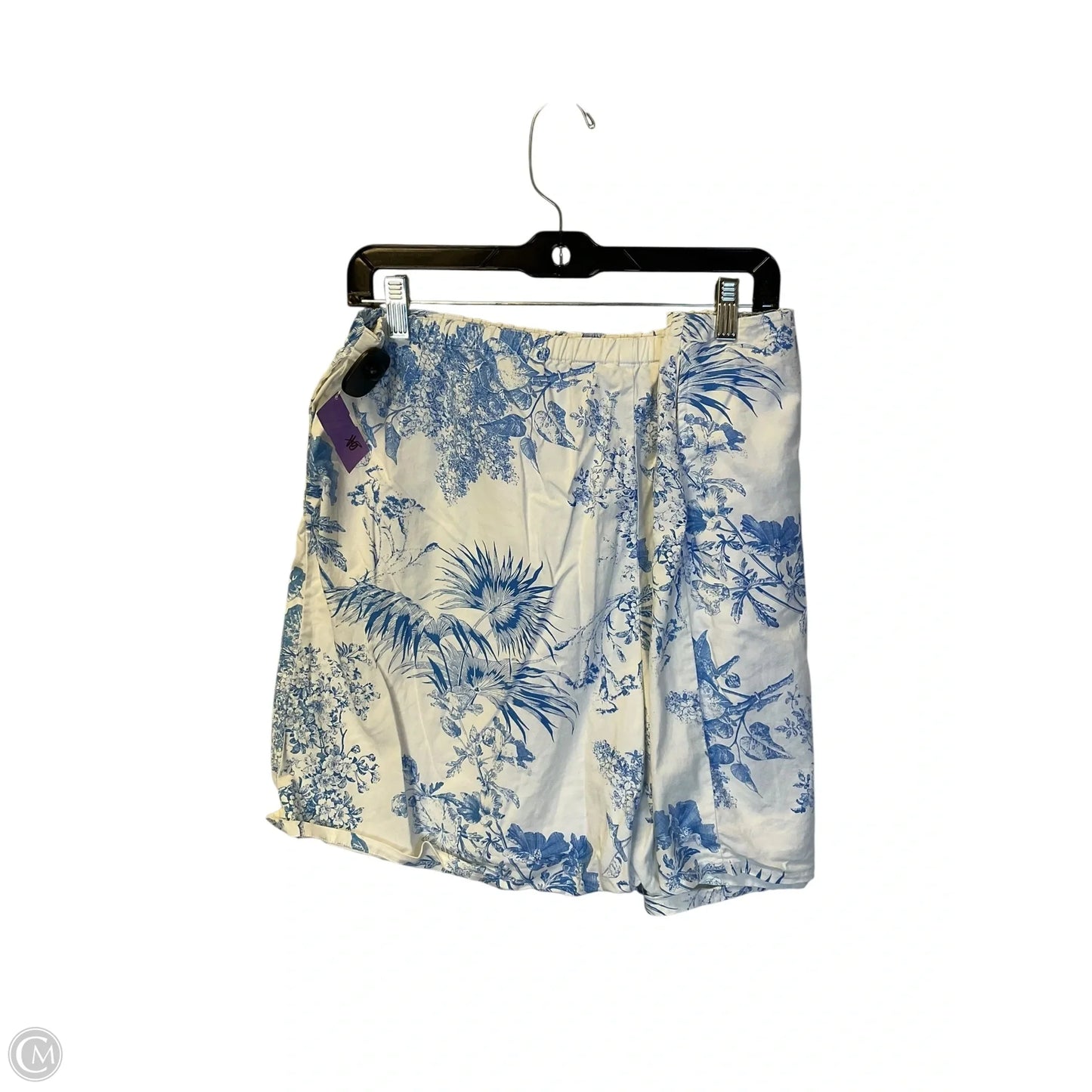 Shorts By Denim And Company In Floral Print, Size: 1x