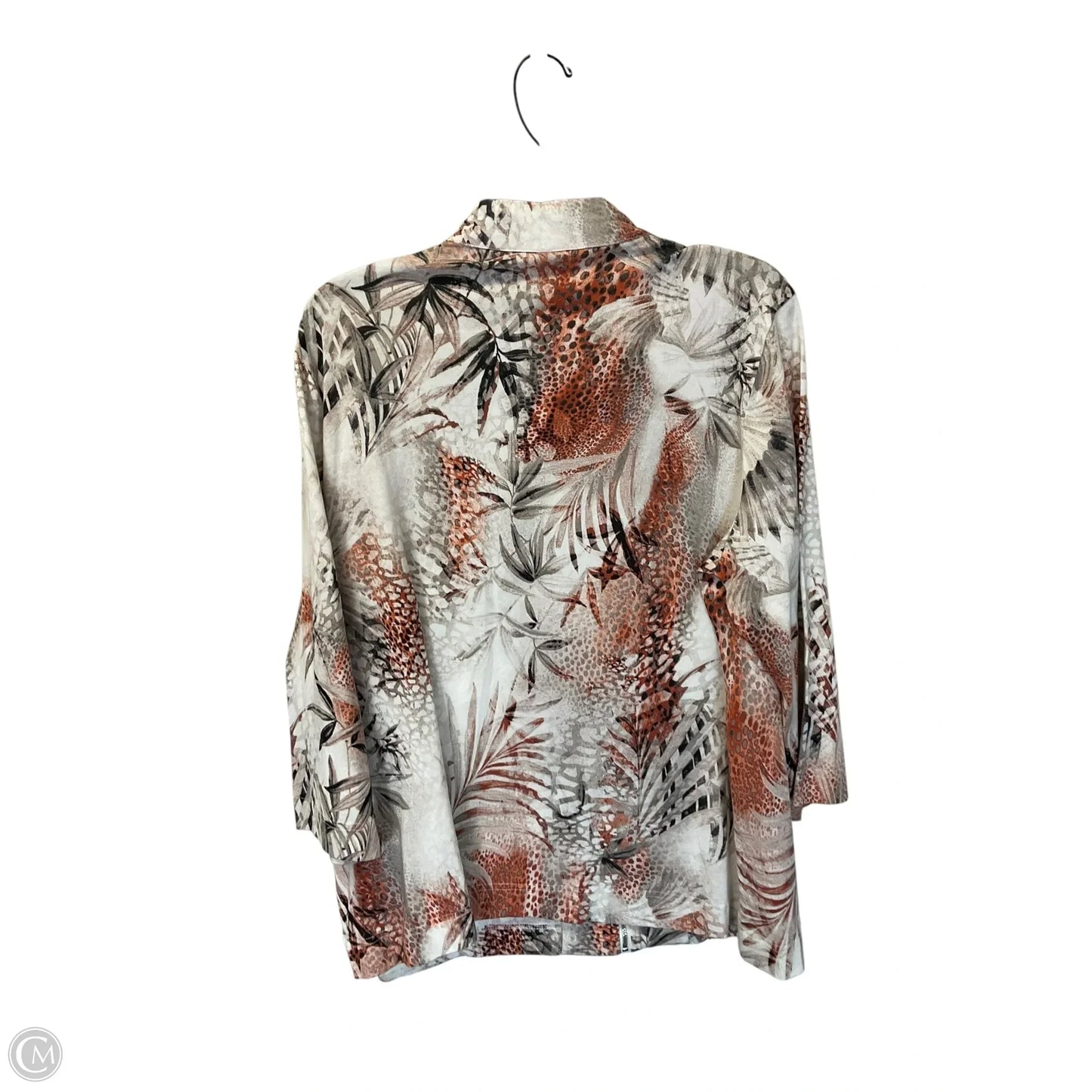 Jacket Shirt By Chicos In Cream, Size: L