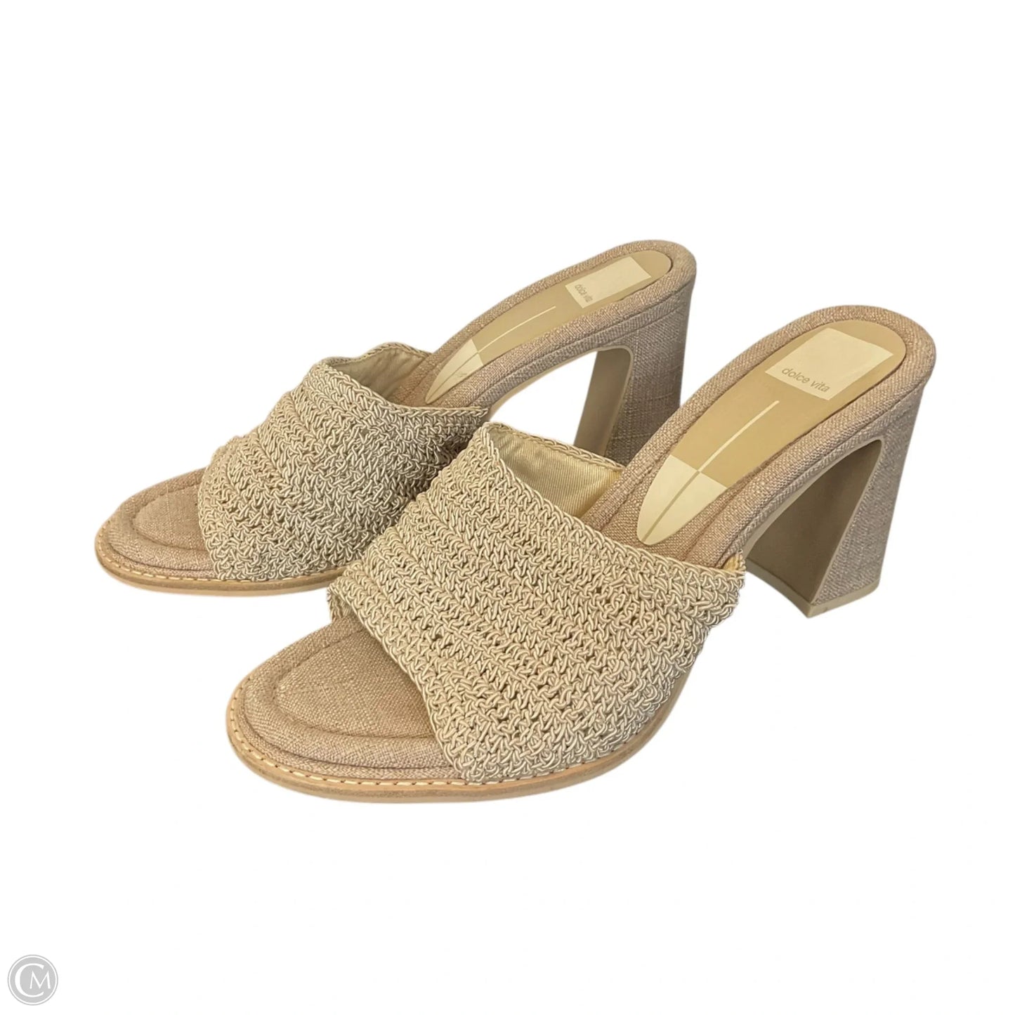 Sandals Heels Block By Dolce Vita In Tan, Size: 10