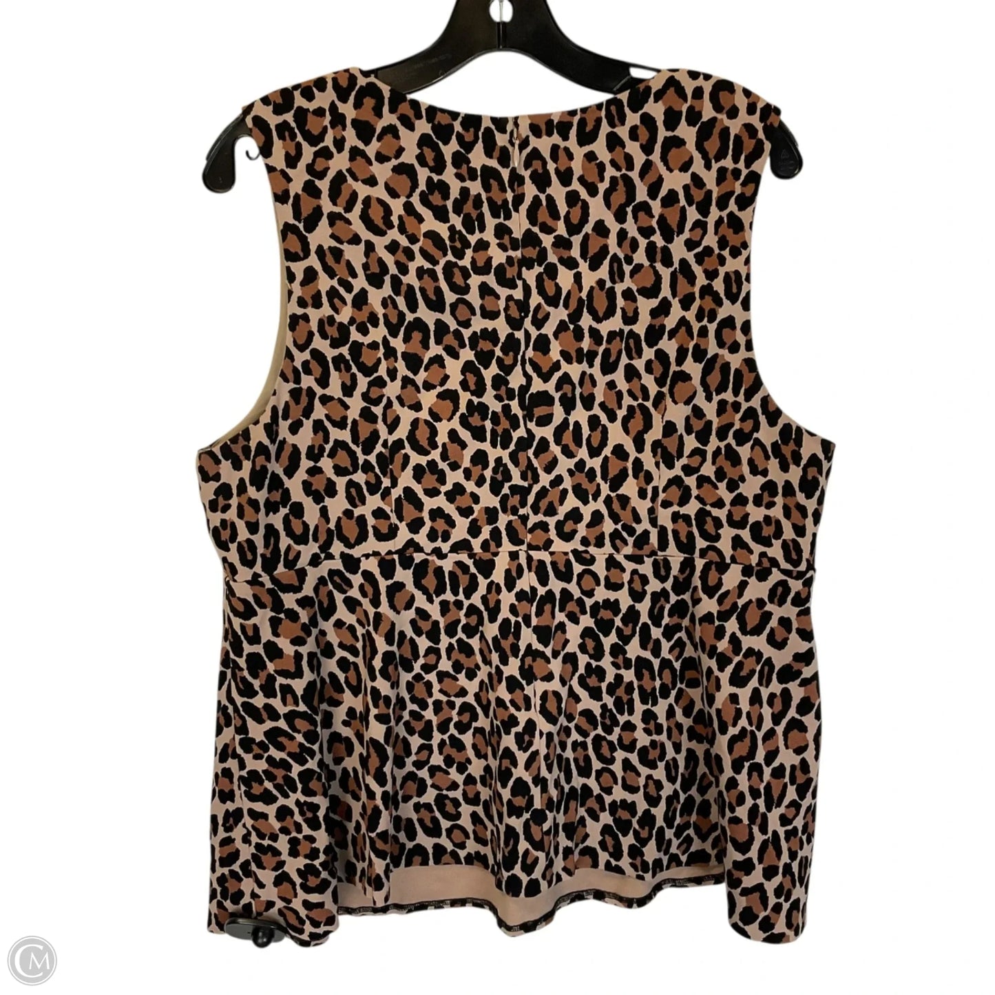 Top Sleeveless Designer By Kate Spade In Animal Print, Size: 14