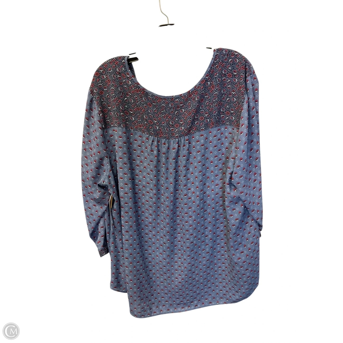 Top Long Sleeve By Not Your Daughters Jeans In Blue, Size: 2x