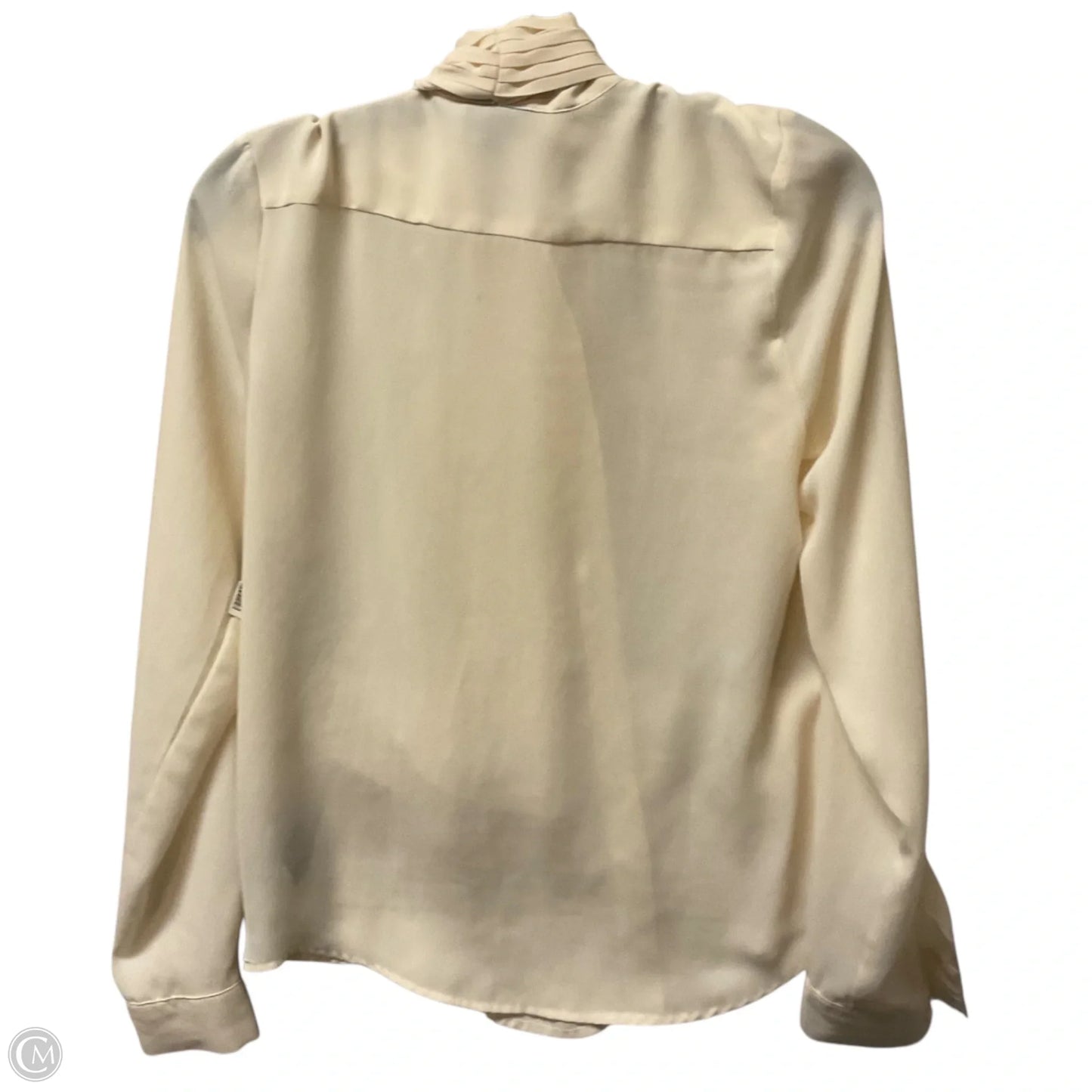Top Long Sleeve By Who What Wear In Cream, Size: Xs