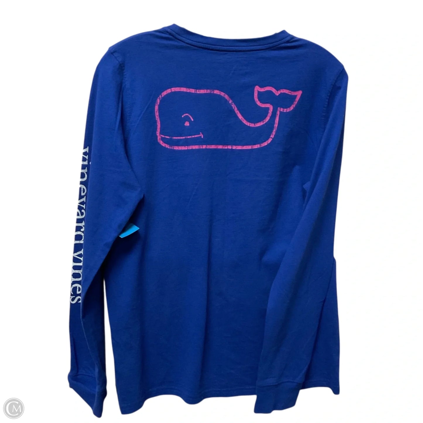 Top Long Sleeve Basic By Vineyard Vines In Blue, Size: L