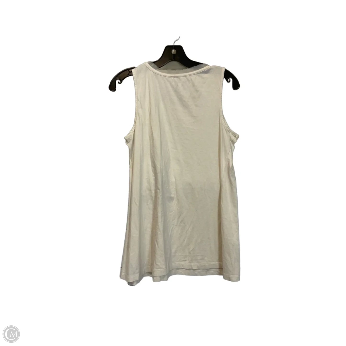 Top Sleeveless By Logo In Cream, Size: M