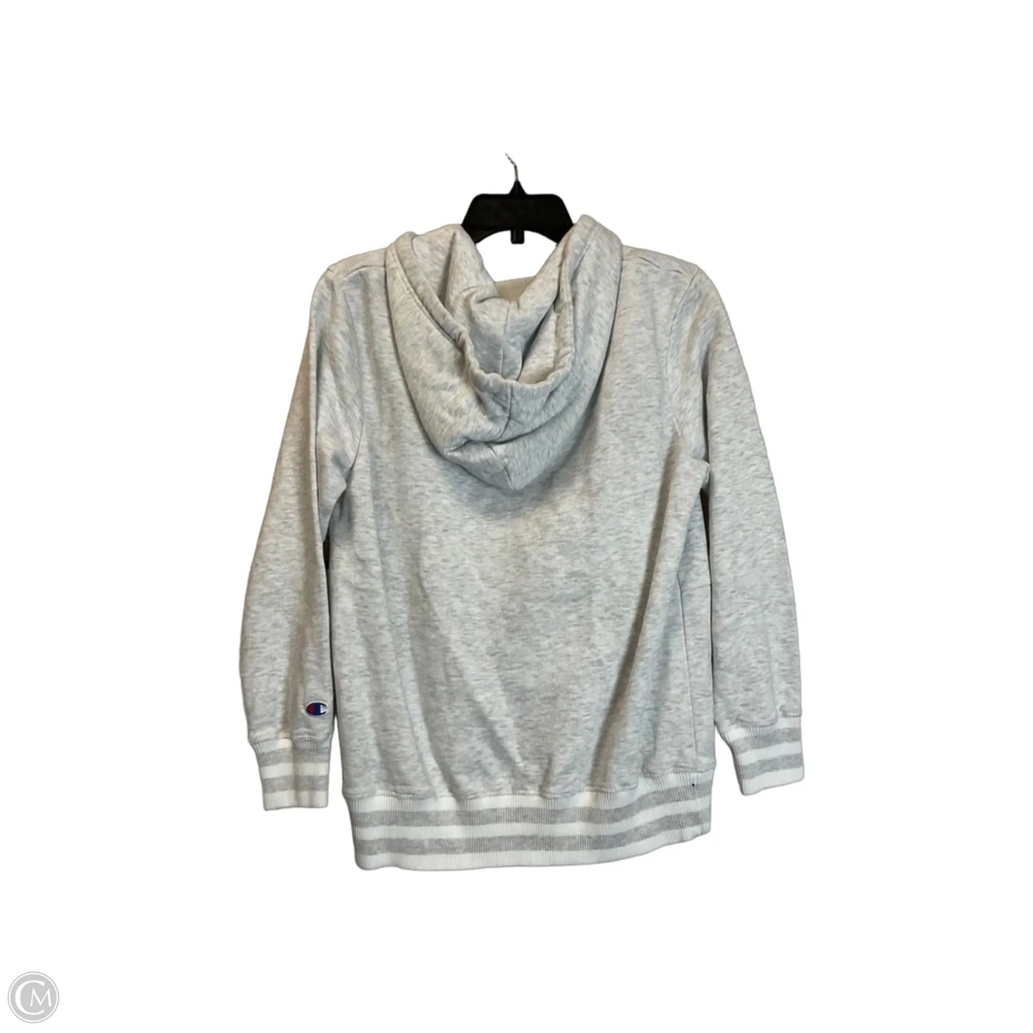 Sweatshirt Hoodie By Champion In Grey, Size: L