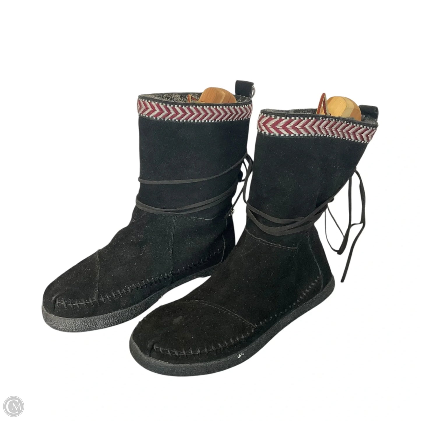 Boots Ankle Flats By Toms In Black, Size: 6.5