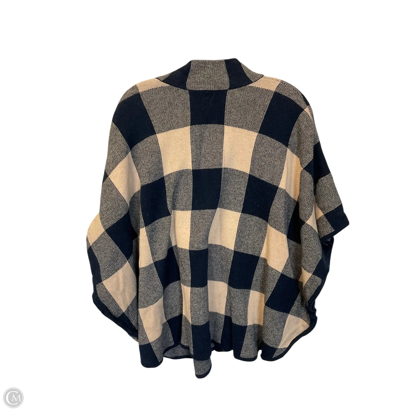 Poncho By Jones New York In Blue & Cream, Size: L