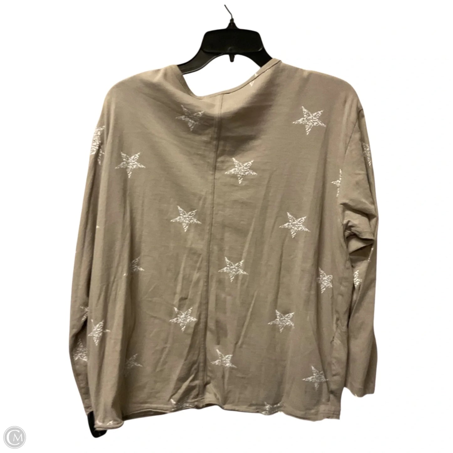 Top Long Sleeve By Easel In Beige, Size: S