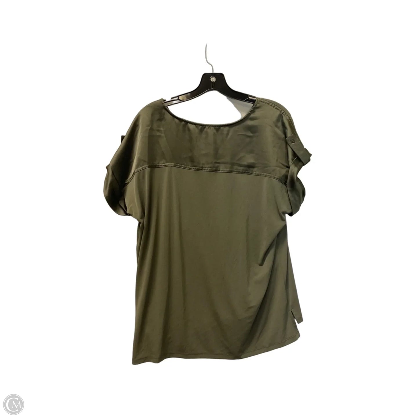 Top Short Sleeve By Calvin Klein In Green, Size: L