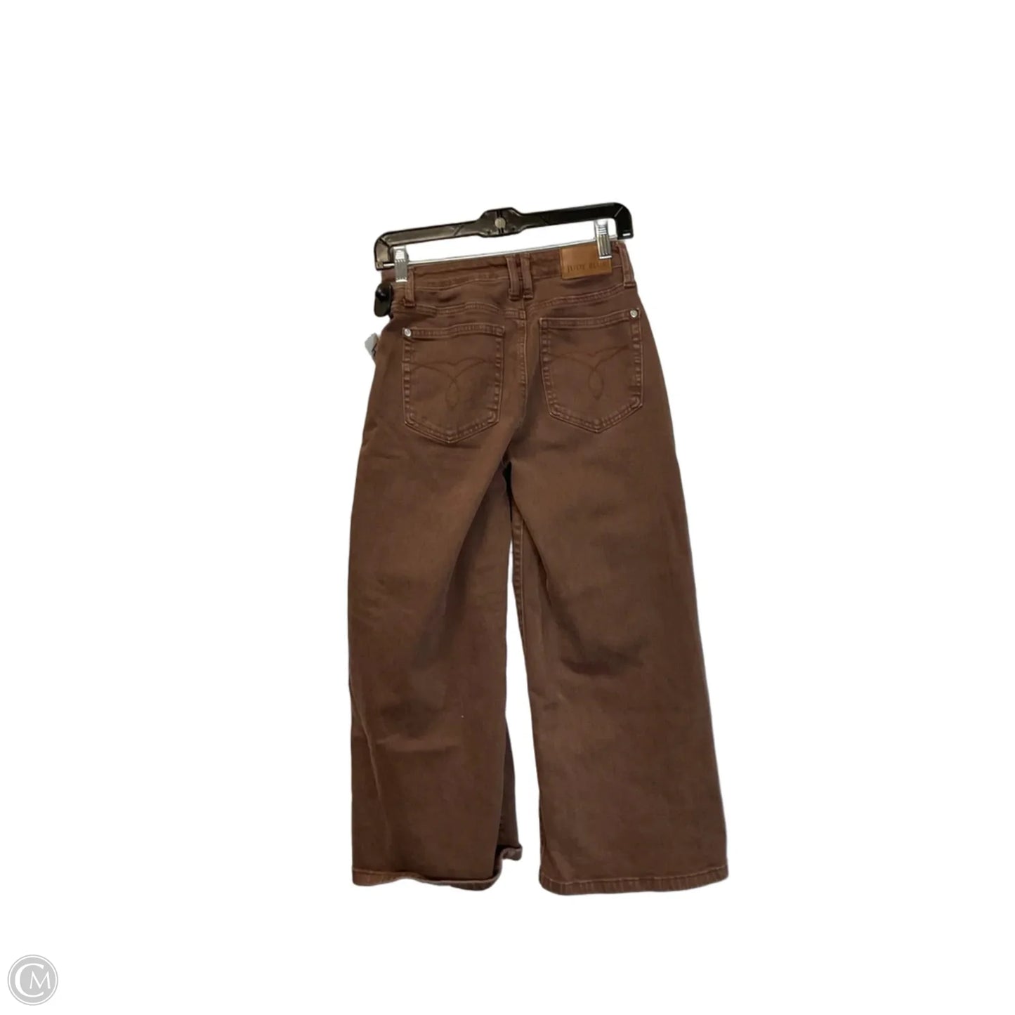 Jeans Wide Leg By Judy Blue In Brown Denim, Size: 2