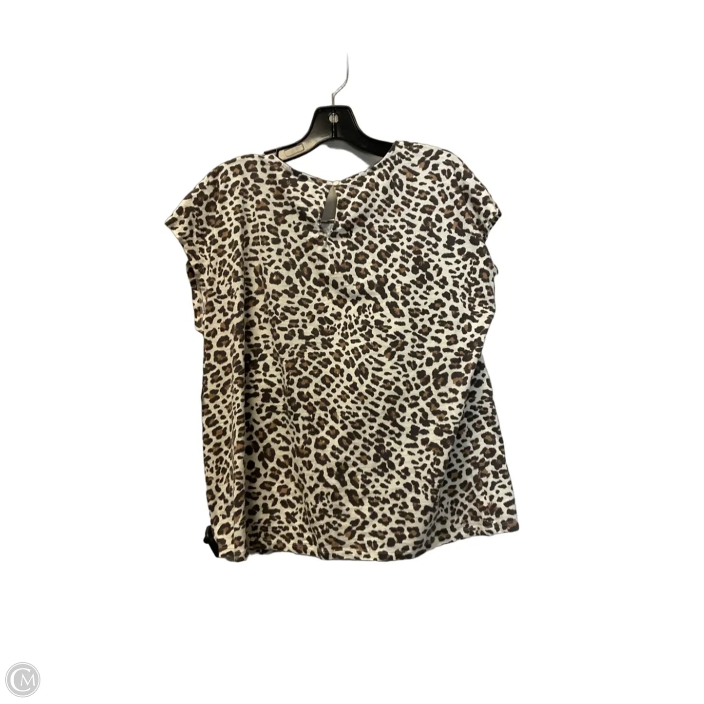 Top Short Sleeve By Maurices In Animal Print, Size: L