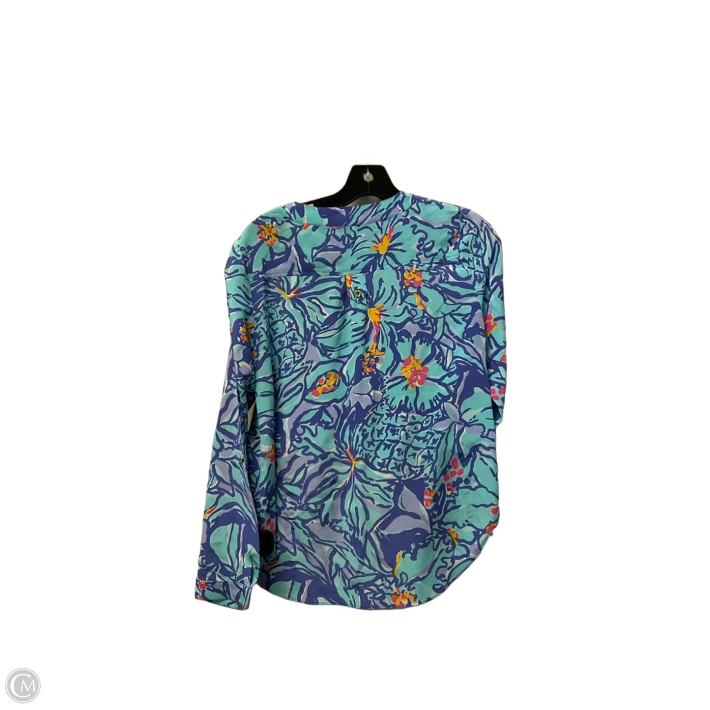Top Long Sleeve Designer By Lilly Pulitzer In Blue, Size: Xs