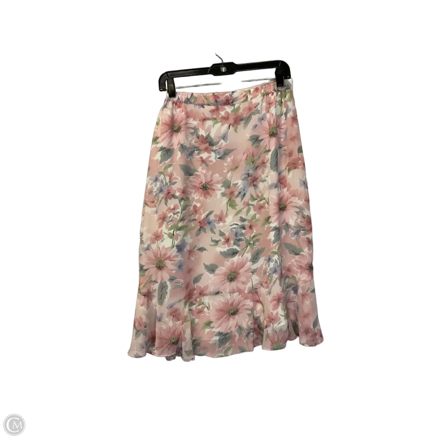 Skirt Midi By Alfred Dunner In Green & Pink, Size: 12