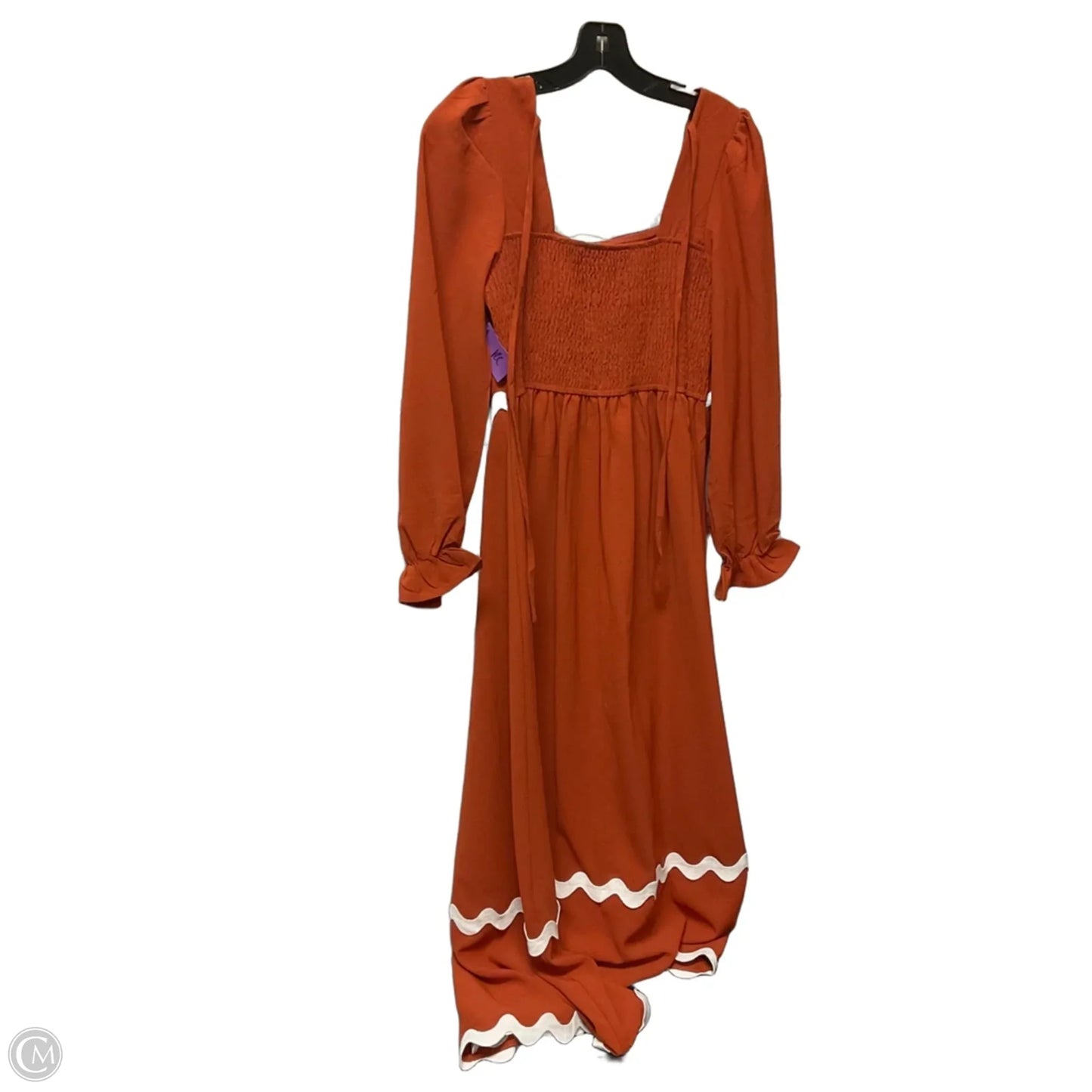 Dress Casual Midi By Btfbm In Orange, Size: S
