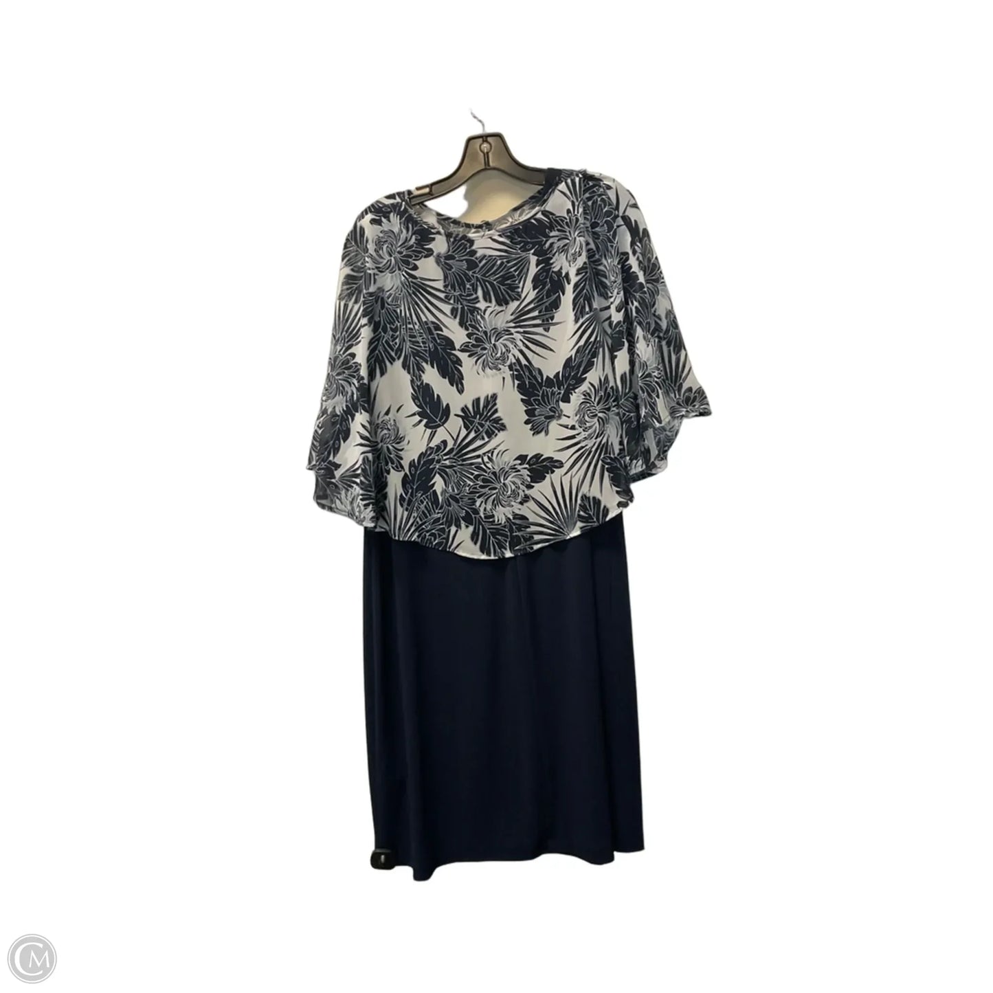 Dress Casual Midi By Connected Apparel In Navy, Size: 16