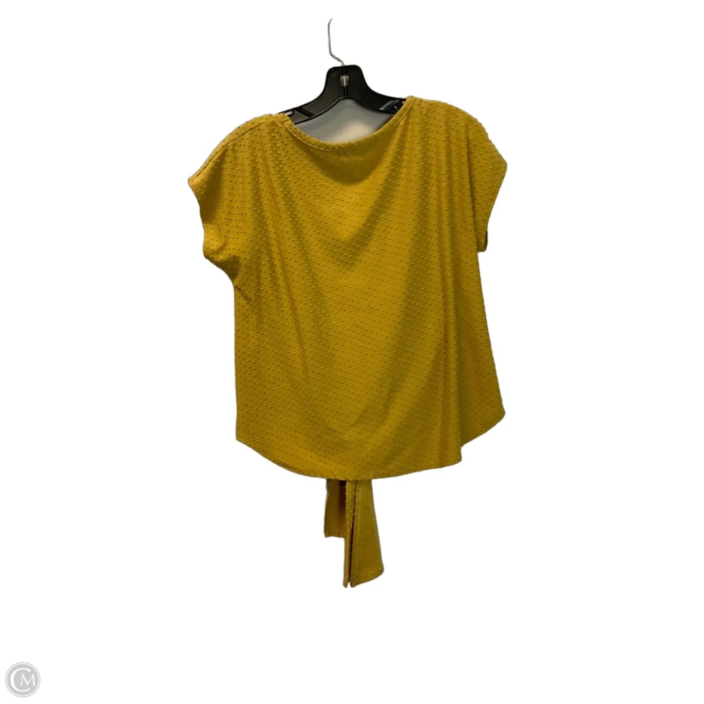 Top Short Sleeve By Almost Pink In Yellow, Size: M