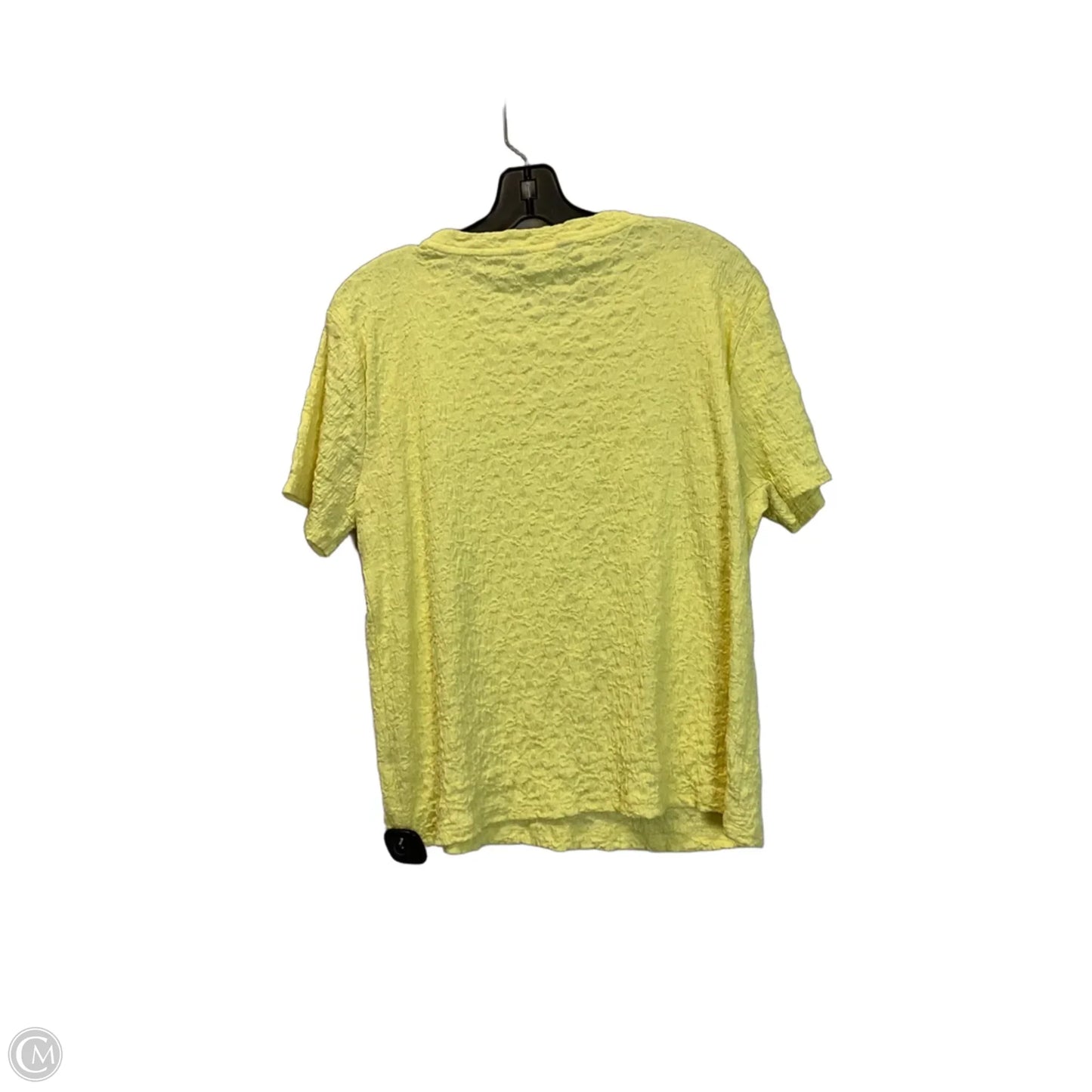 Top Short Sleeve By Simply Vera In Yellow, Size: Xl
